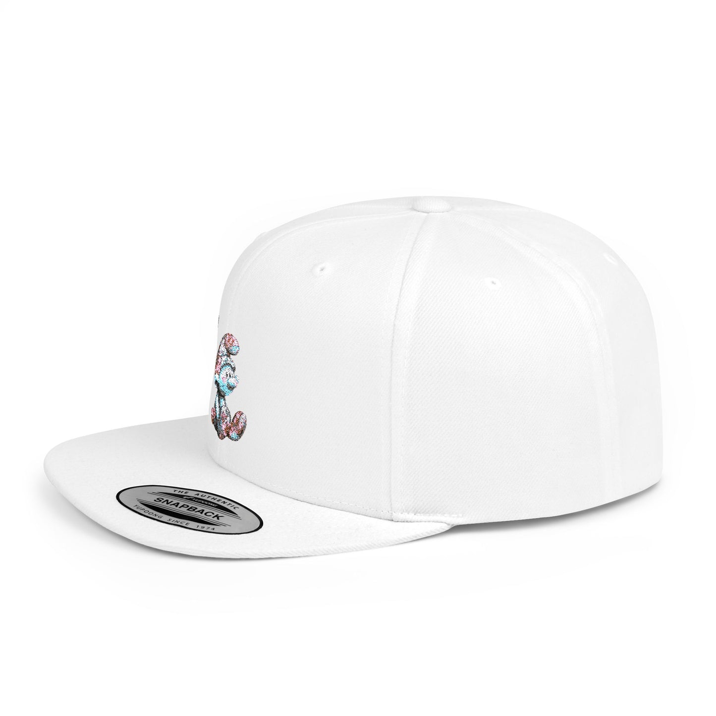 Flat Bill Snapback with AI Cartoon Design – Bold Style Meets Modern Creativity