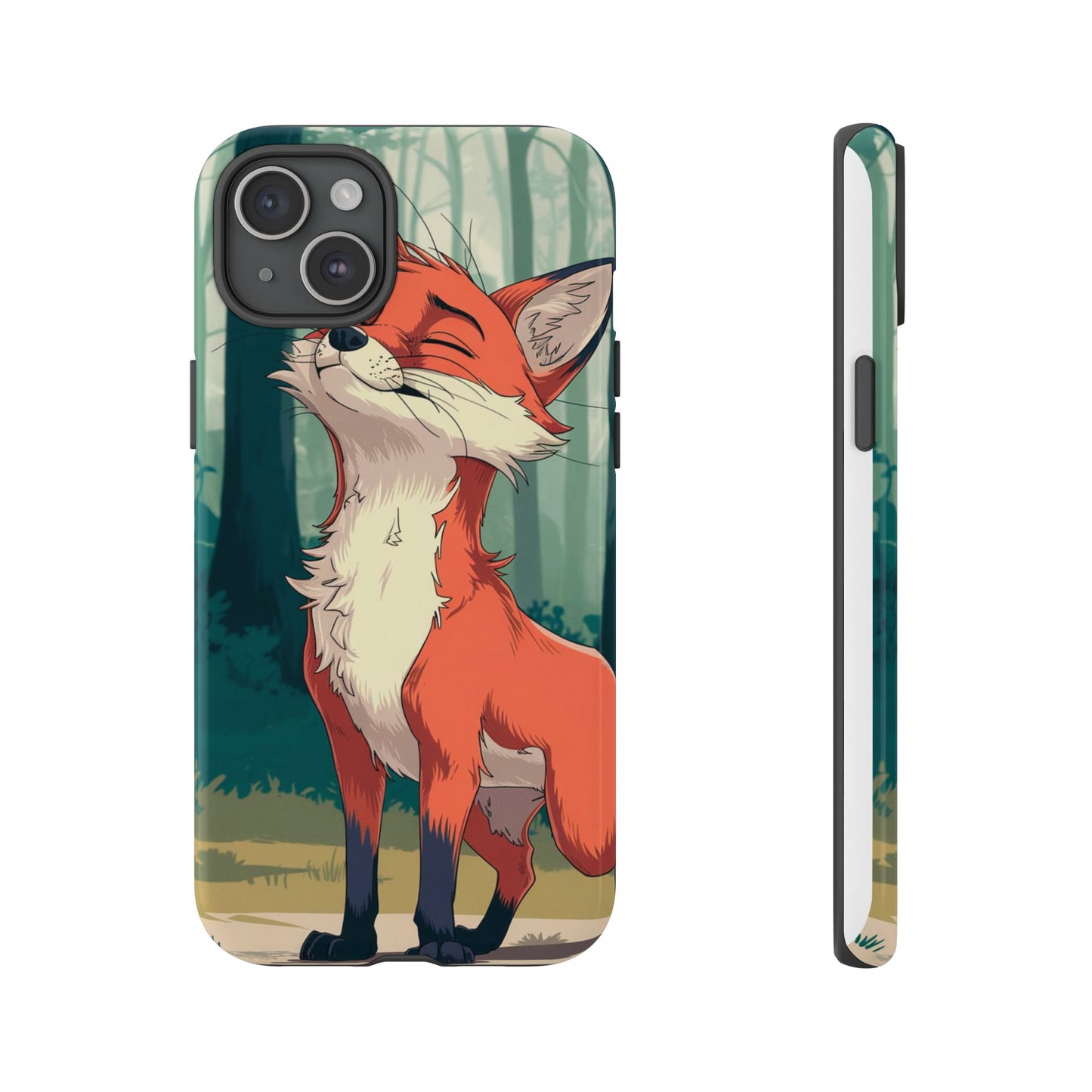 Fox Anime Tough Case – Premium Protection & Stunning Design for iPhone & Samsung, artistic anime fox print design case