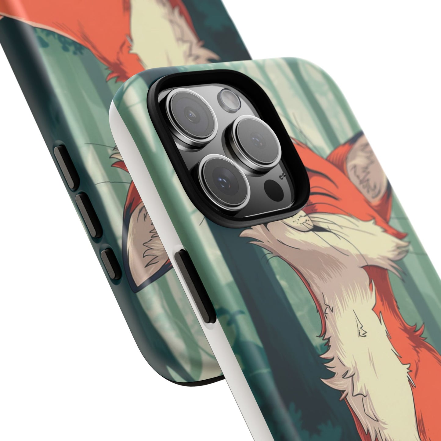Fox Anime Tough Case – Premium Protection & Stunning Design for iPhone & Samsung, artistic anime fox print design case