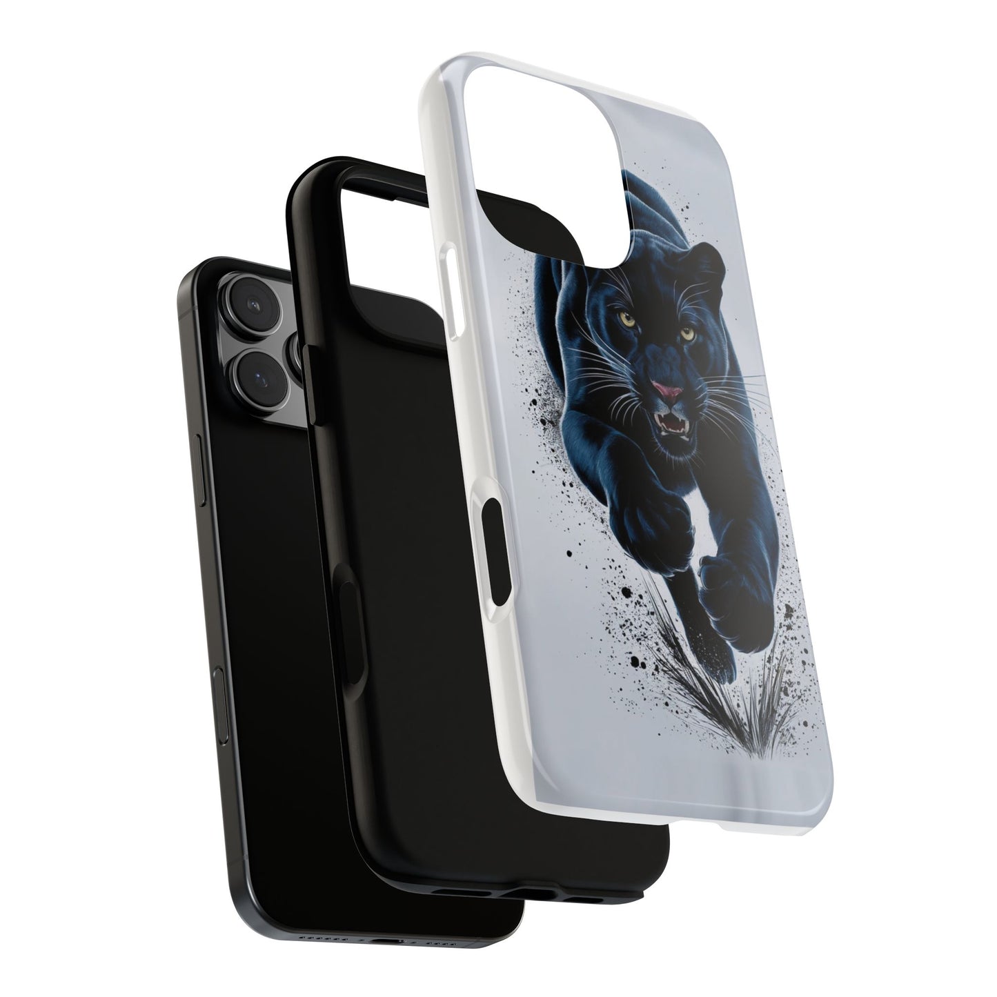 Tough Case for iPhone® – AI Black Panther Design: Bold Protection with Fierce Style, AI Black Panther Design