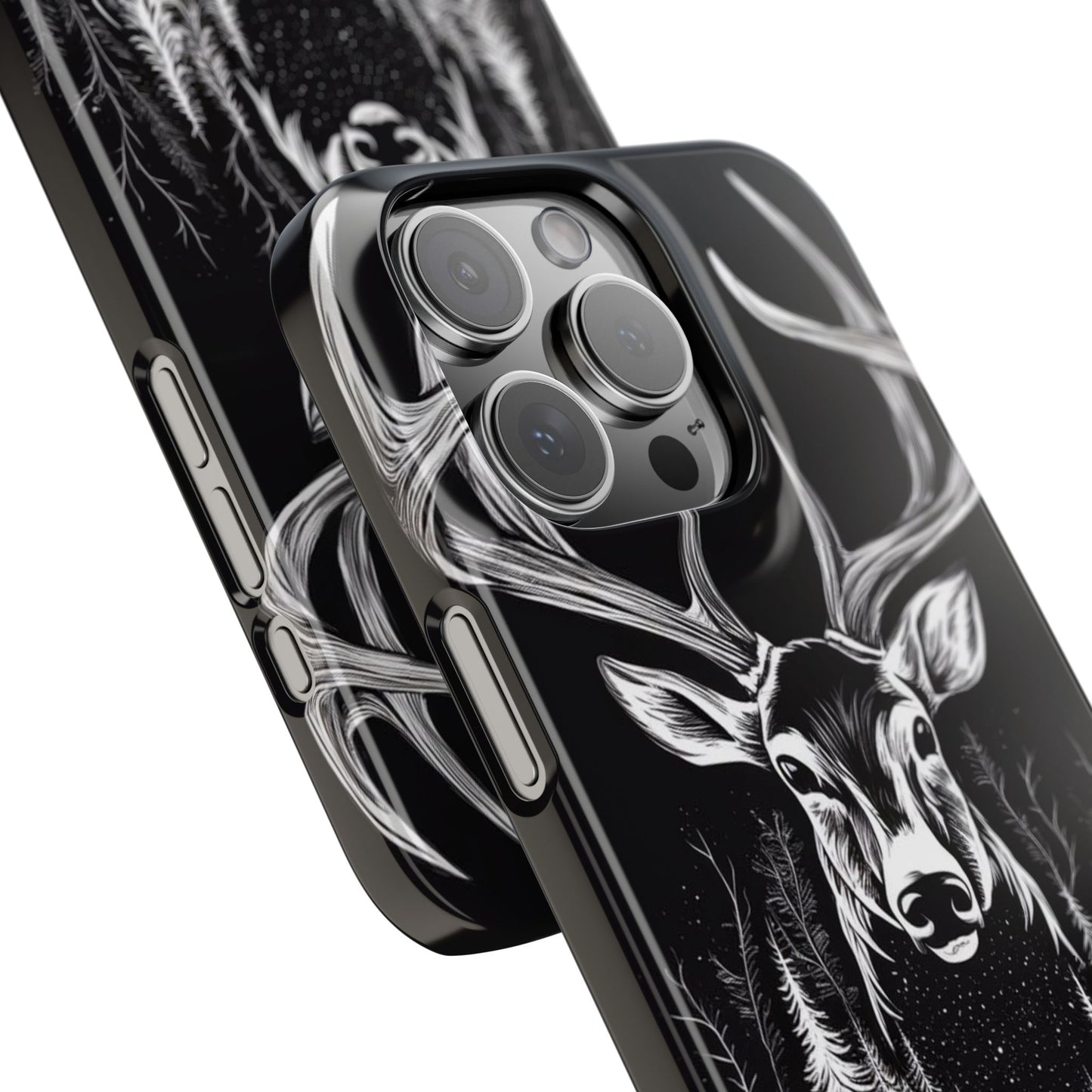 Stylish Slim iPhone Case – AI-Generated Swamp Deer Design, wildlife-themed phone cases for iPhone, wildlife enthusiast phone cases for iPhone