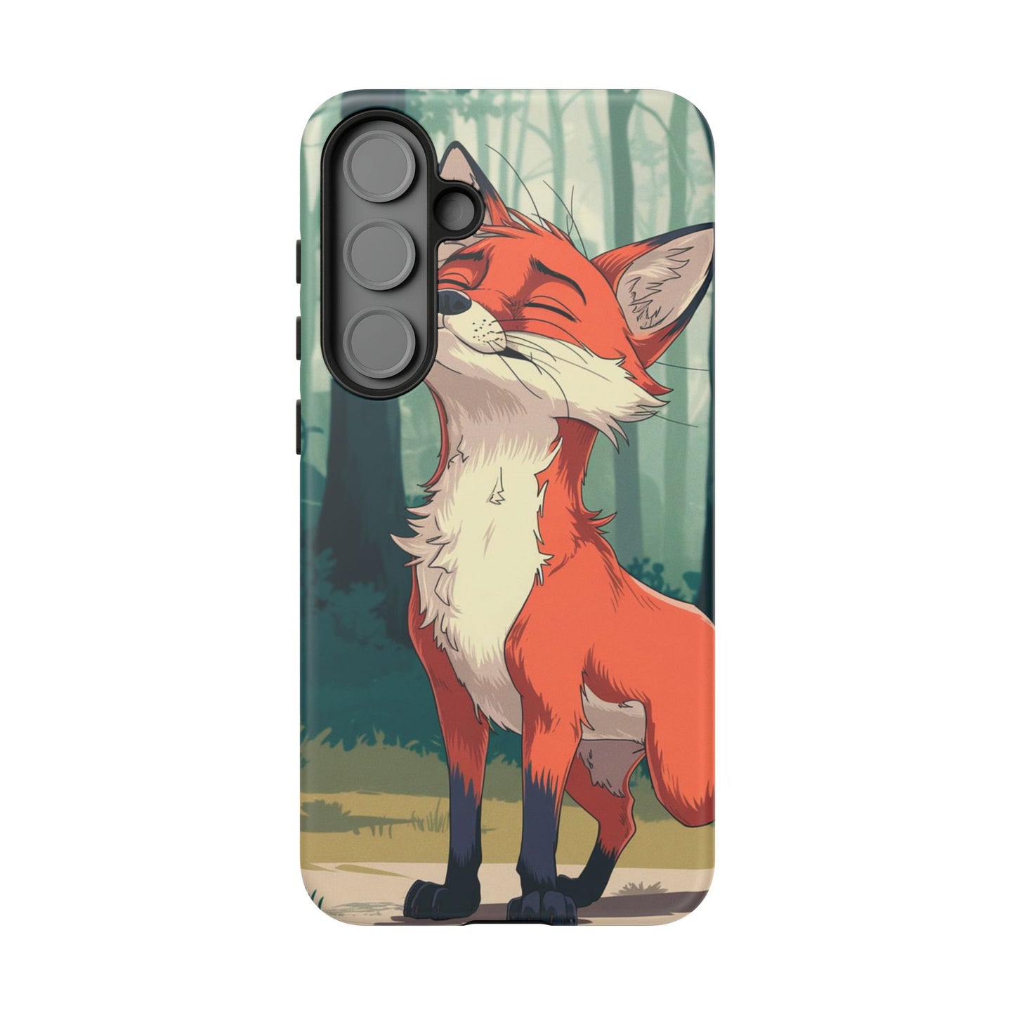 Fox Anime Tough Case – Premium Protection & Stunning Design for iPhone & Samsung, artistic anime fox print design case