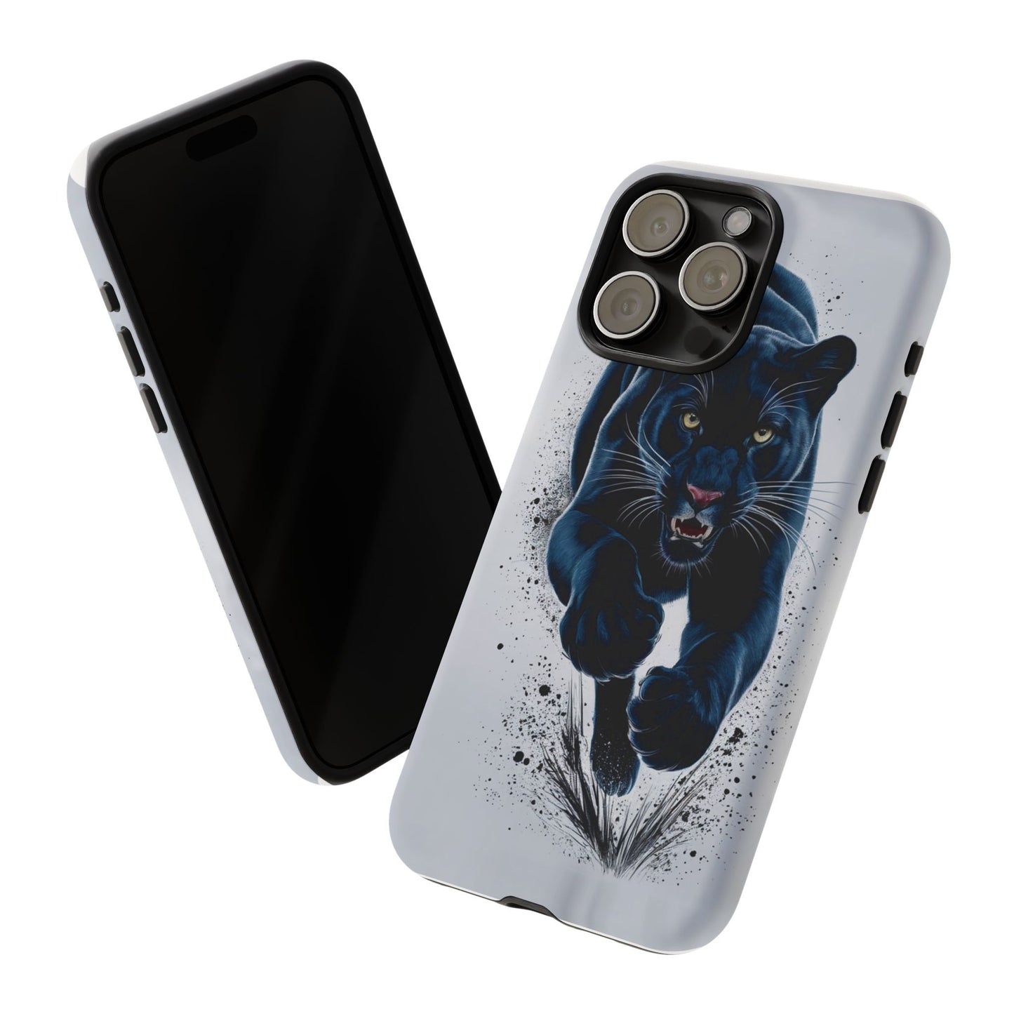 Tough Case for iPhone® – AI Black Panther Design: Bold Protection with Fierce Style, AI Black Panther Design