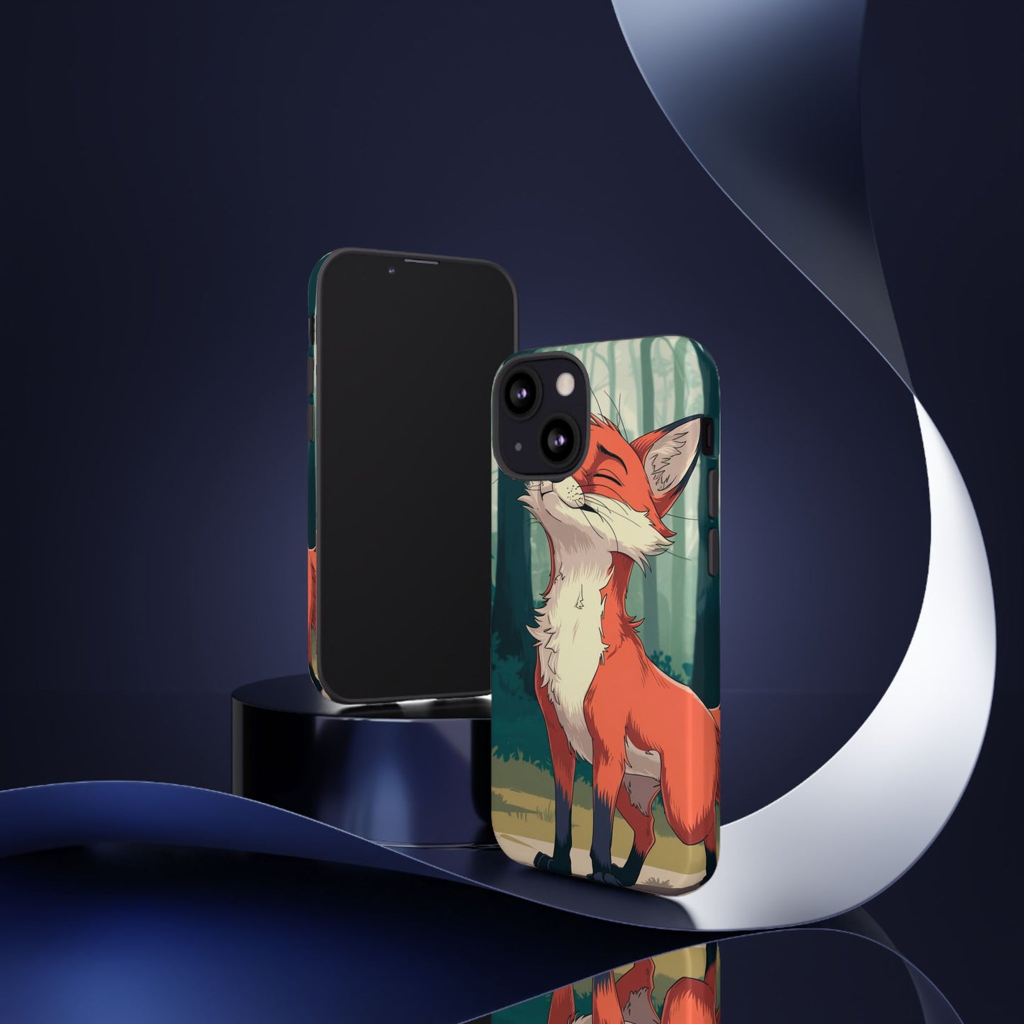 Fox Anime Tough Case – Premium Protection & Stunning Design for iPhone & Samsung, artistic anime fox print design case