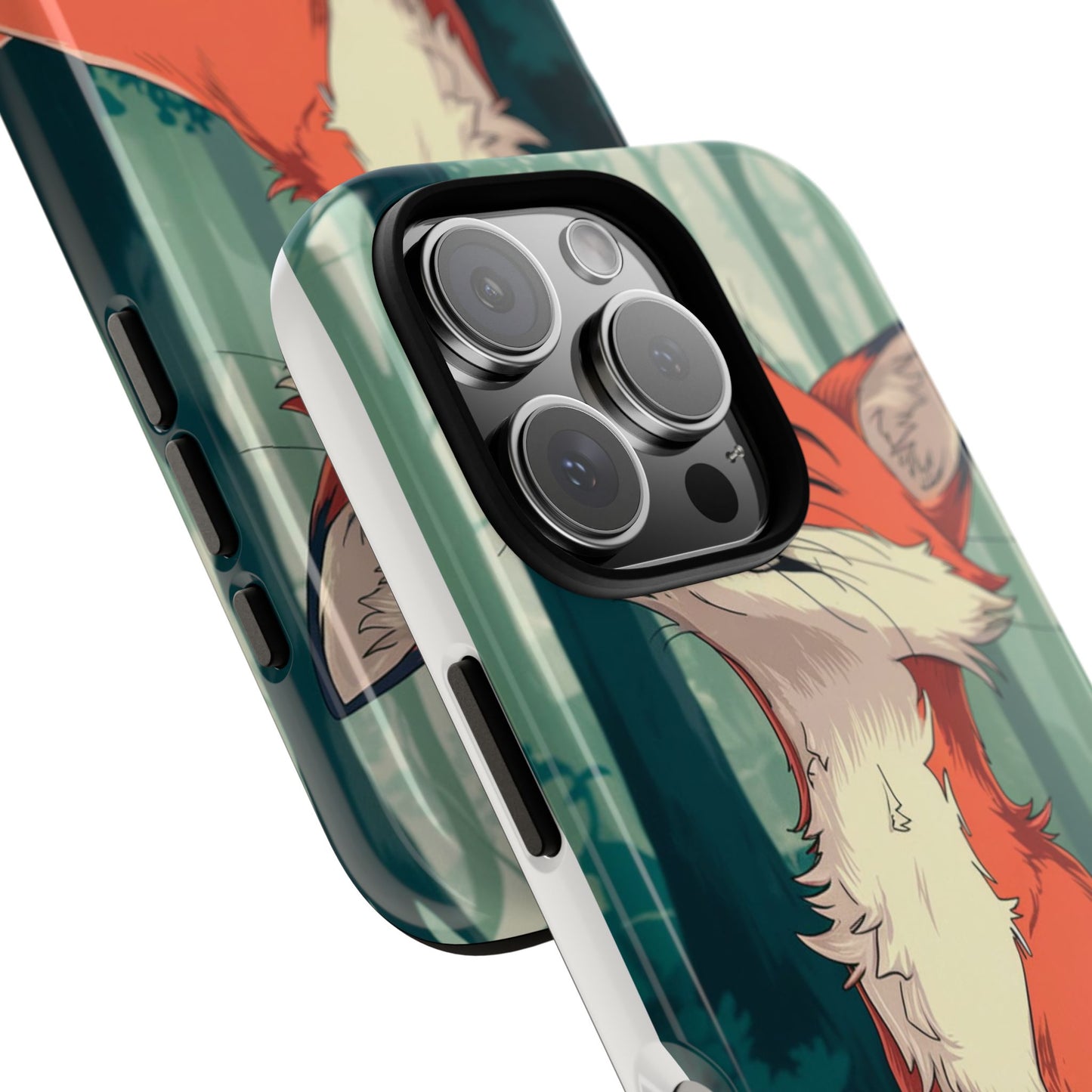 Fox Anime Tough Case – Premium Protection & Stunning Design for iPhone & Samsung, artistic anime fox print design case