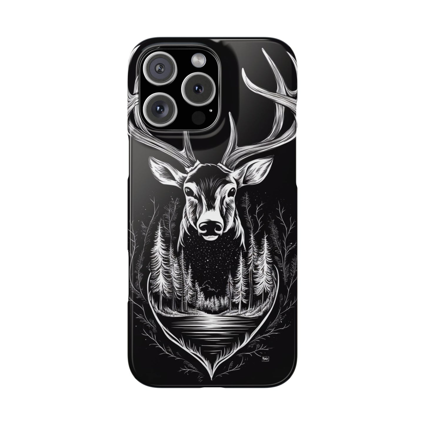 Stylish Slim iPhone Case – AI-Generated Swamp Deer Design, wildlife-themed phone cases for iPhone, wildlife enthusiast phone cases for iPhone