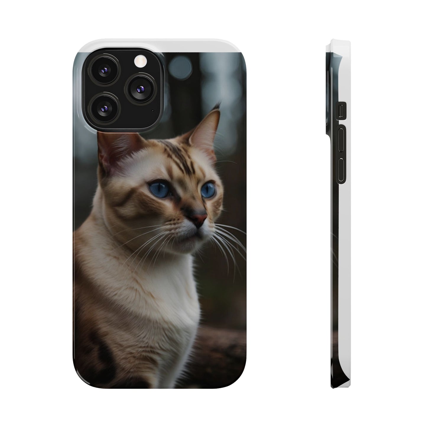 Slim Phone Case Iphone Back Cases Cute CAT AI Generated Design --- Slim Phone Case Cute CAT Ai Design IPhone Case --- Slim Phone Case for IPhone Cute CAT Character AI Design