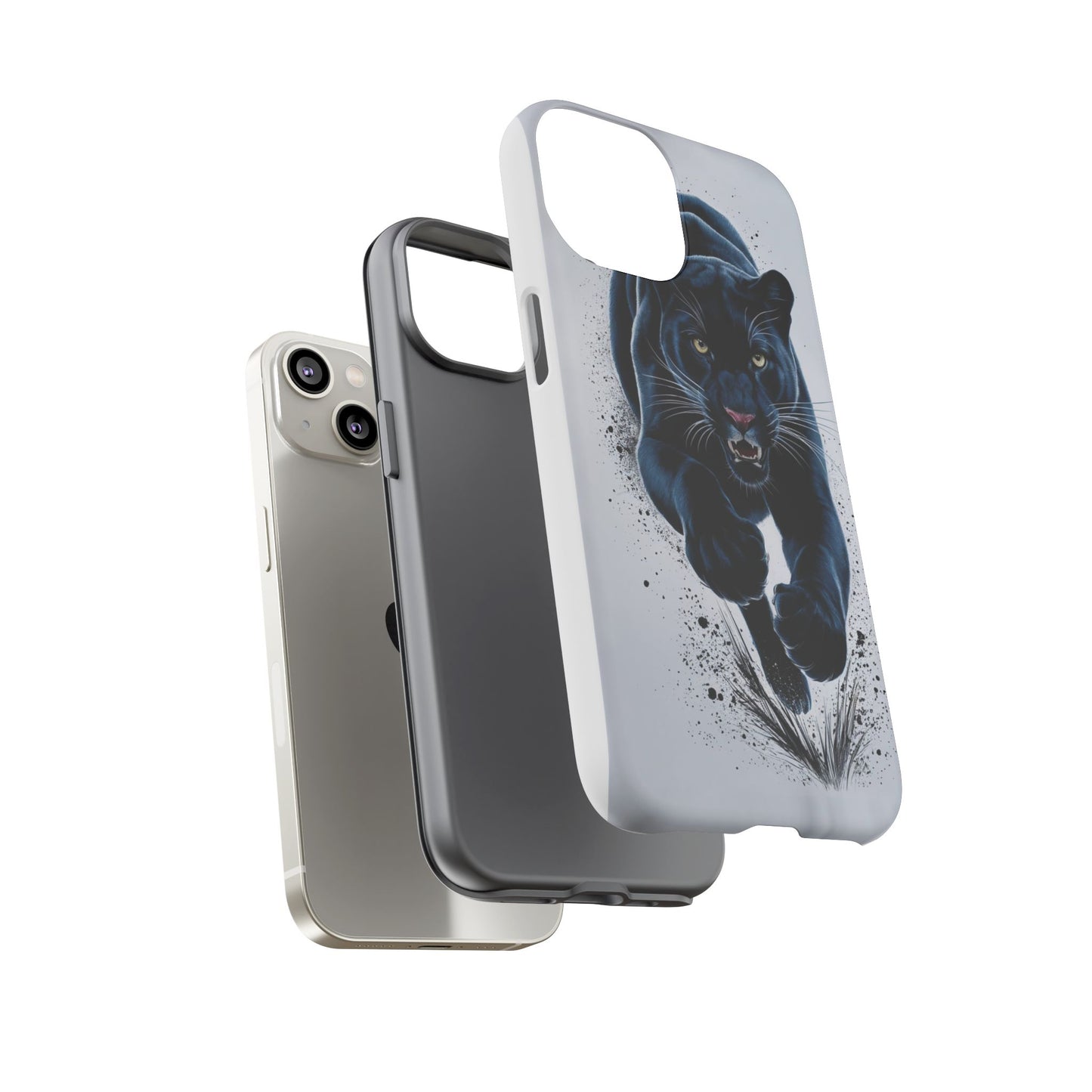 Tough Case for iPhone® – AI Black Panther Design: Bold Protection with Fierce Style, AI Black Panther Design