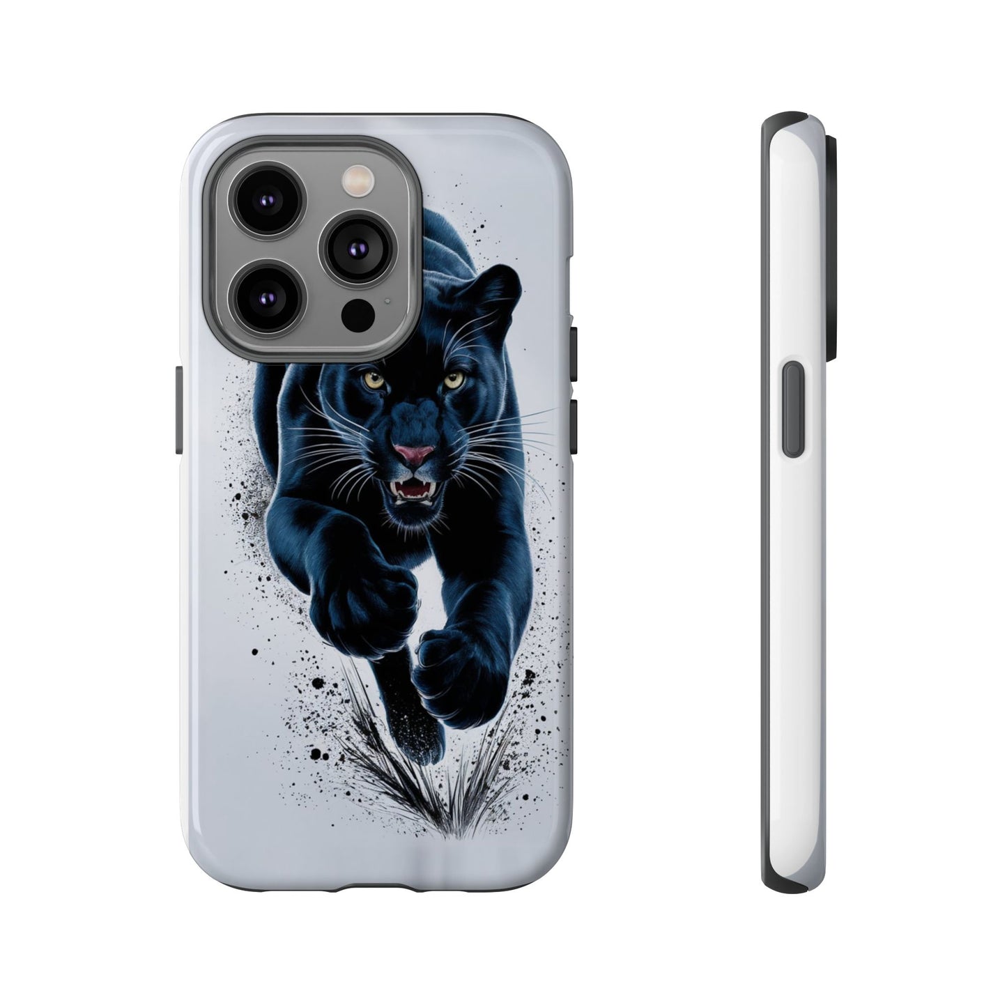 Tough Case for iPhone® – AI Black Panther Design: Bold Protection with Fierce Style, AI Black Panther Design