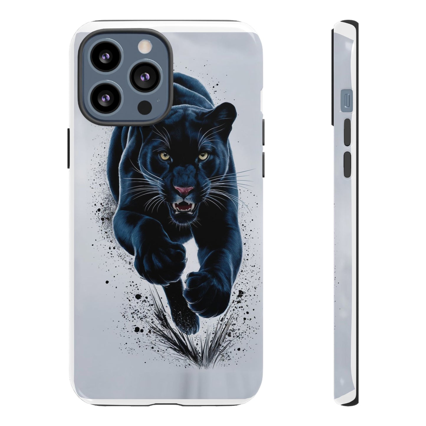 Tough Case for iPhone® – AI Black Panther Design: Bold Protection with Fierce Style, AI Black Panther Design