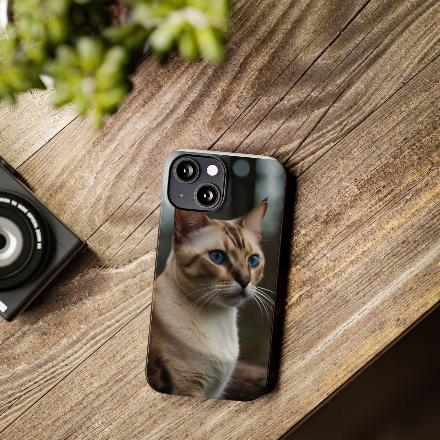 Slim Phone Case Iphone Back Cases Cute CAT AI Generated Design --- Slim Phone Case Cute CAT Ai Design IPhone Case --- Slim Phone Case for IPhone Cute CAT Character AI Design