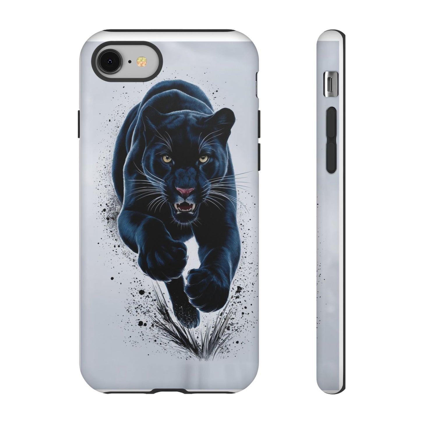 Tough Case for iPhone® – AI Black Panther Design: Bold Protection with Fierce Style, AI Black Panther Design