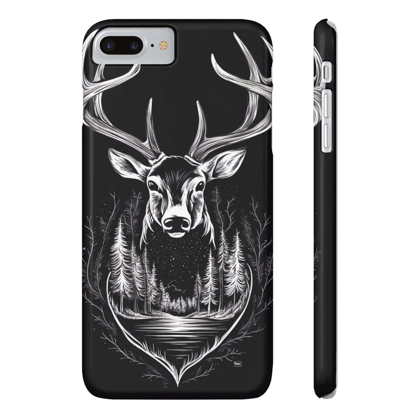 Stylish Slim iPhone Case – AI-Generated Swamp Deer Design, wildlife-themed phone cases for iPhone, wildlife enthusiast phone cases for iPhone