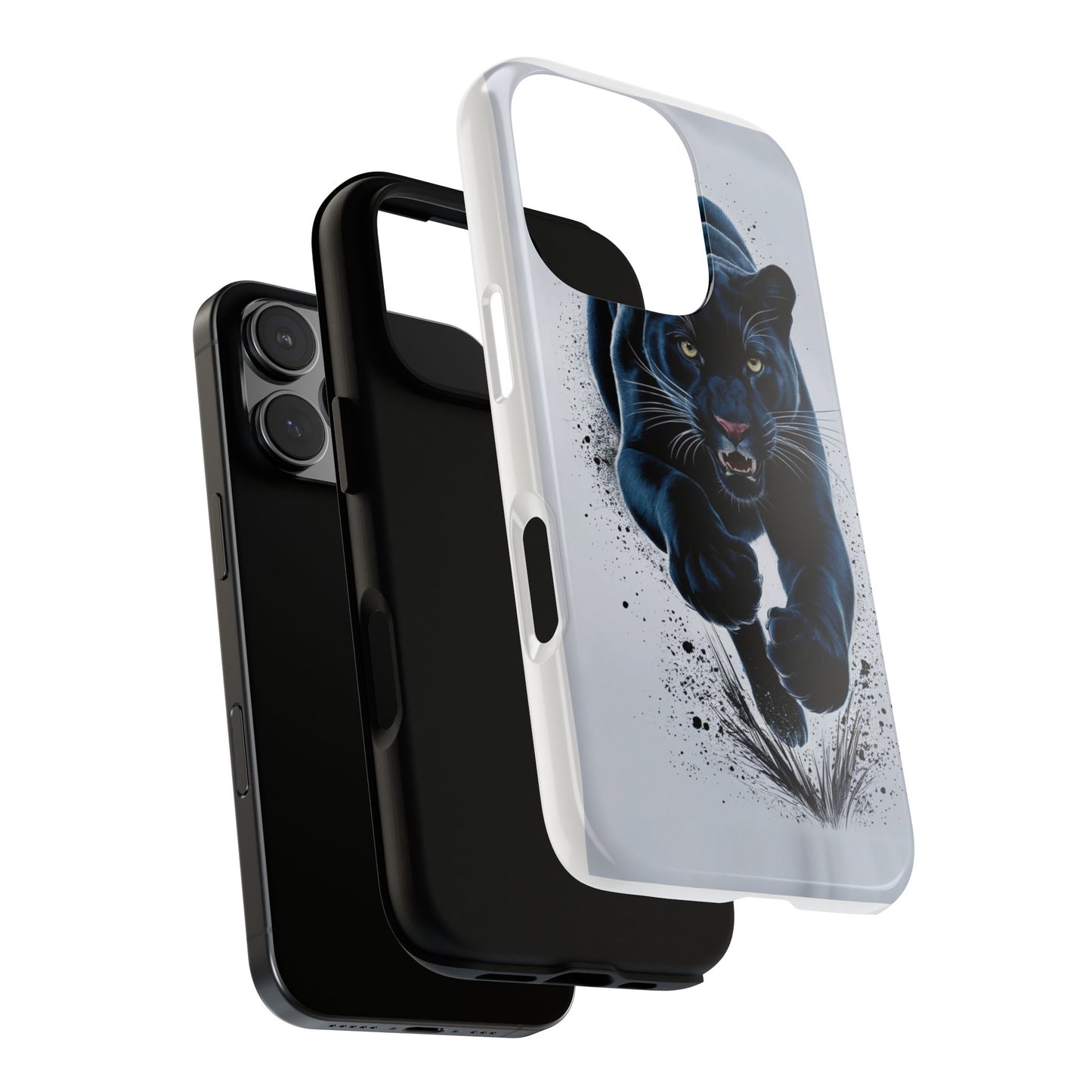Tough Case for iPhone® – AI Black Panther Design: Bold Protection with Fierce Style, AI Black Panther Design