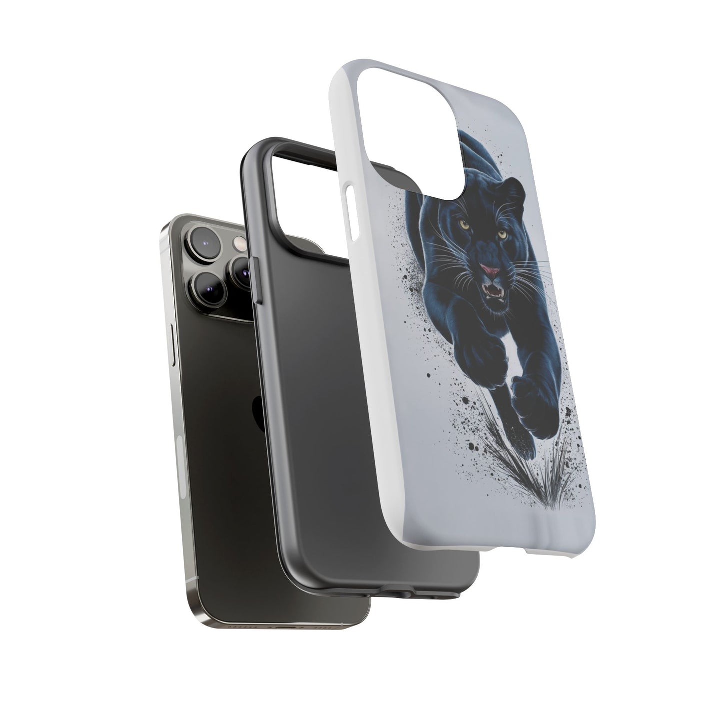 Tough Case for iPhone® – AI Black Panther Design: Bold Protection with Fierce Style, AI Black Panther Design