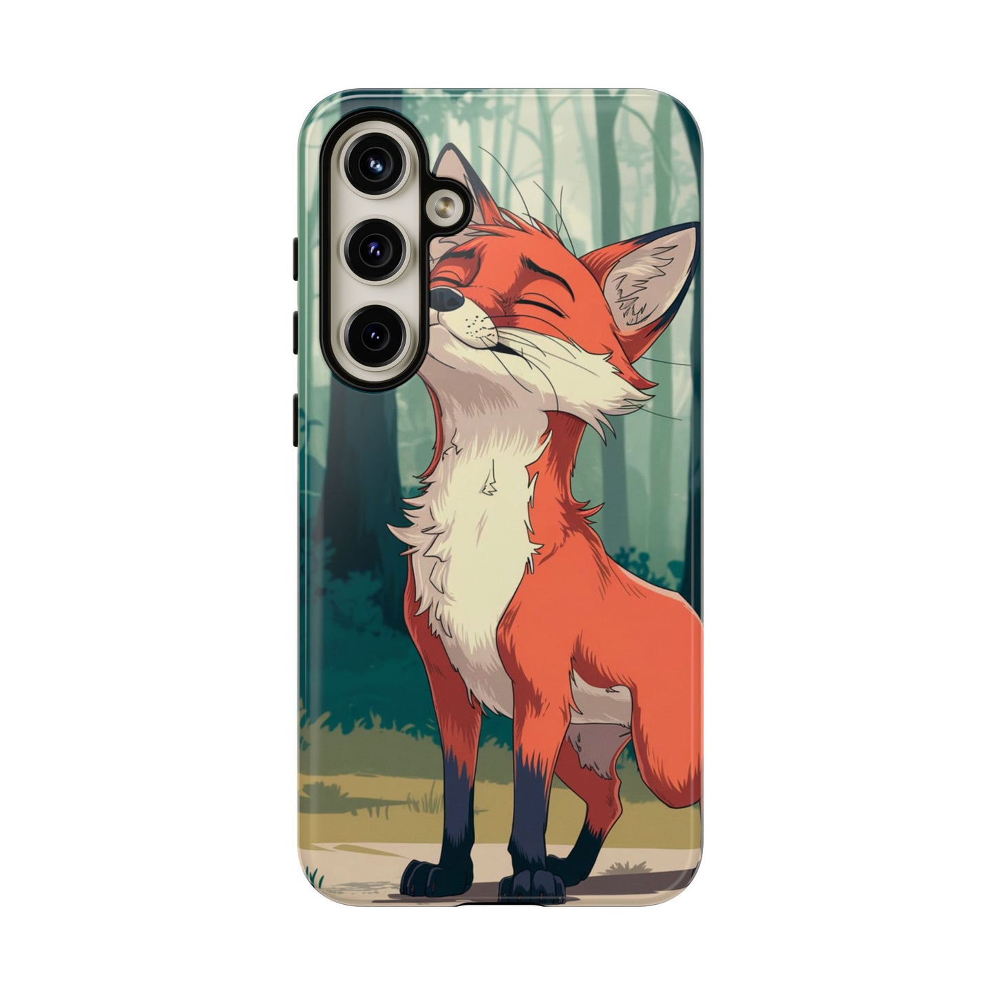 Fox Anime Tough Case – Premium Protection & Stunning Design for iPhone & Samsung, artistic anime fox print design case