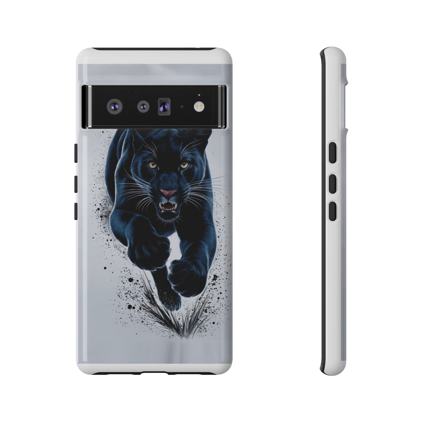 Tough Case for iPhone® – AI Black Panther Design: Bold Protection with Fierce Style, AI Black Panther Design