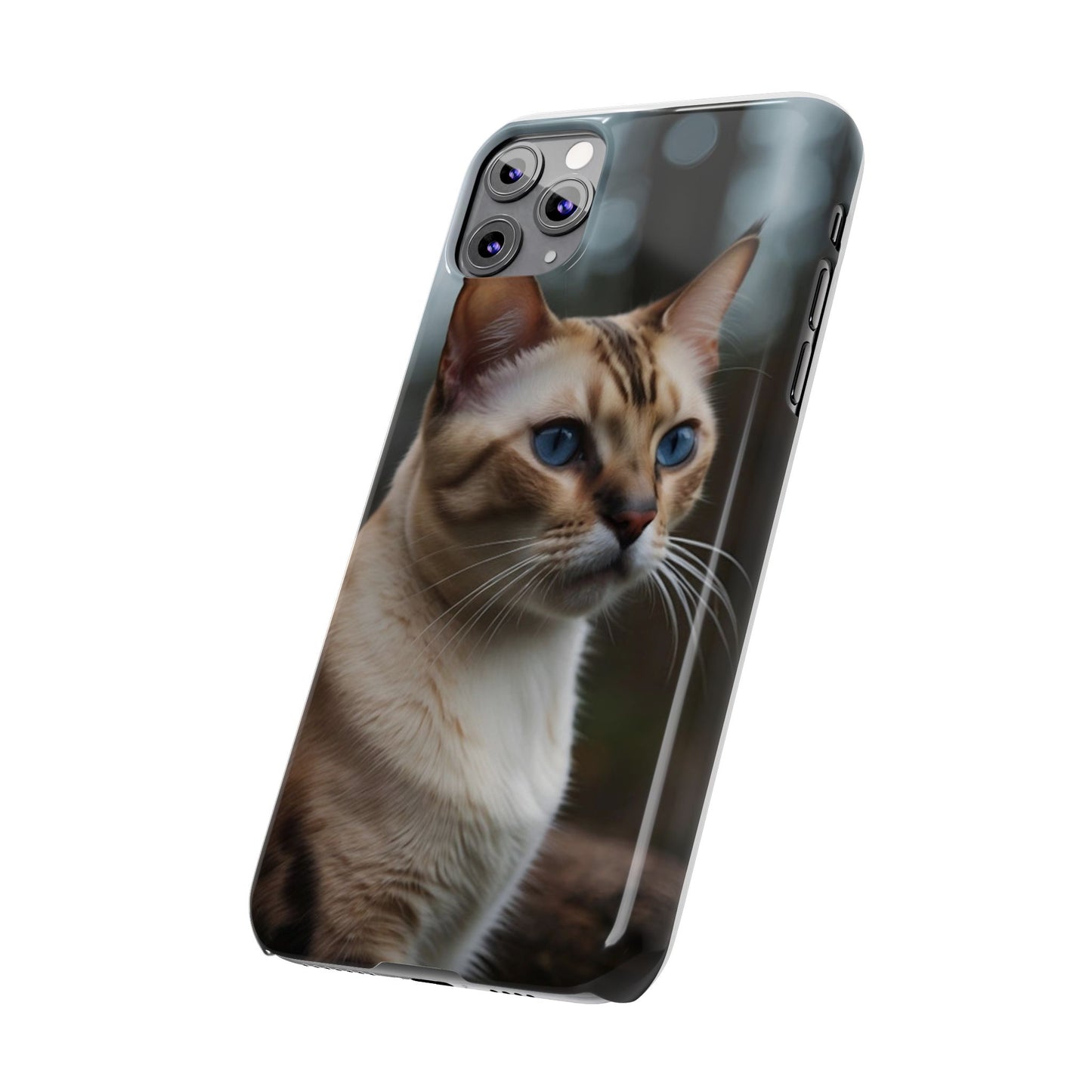 Slim Phone Case Iphone Back Cases Cute CAT AI Generated Design --- Slim Phone Case Cute CAT Ai Design IPhone Case --- Slim Phone Case for IPhone Cute CAT Character AI Design