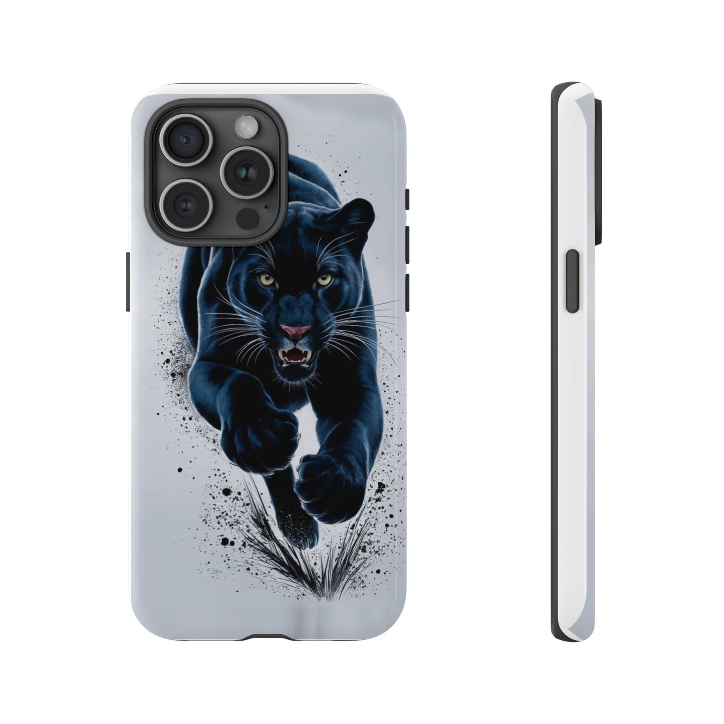 Tough Case for iPhone® – AI Black Panther Design: Bold Protection with Fierce Style, AI Black Panther Design