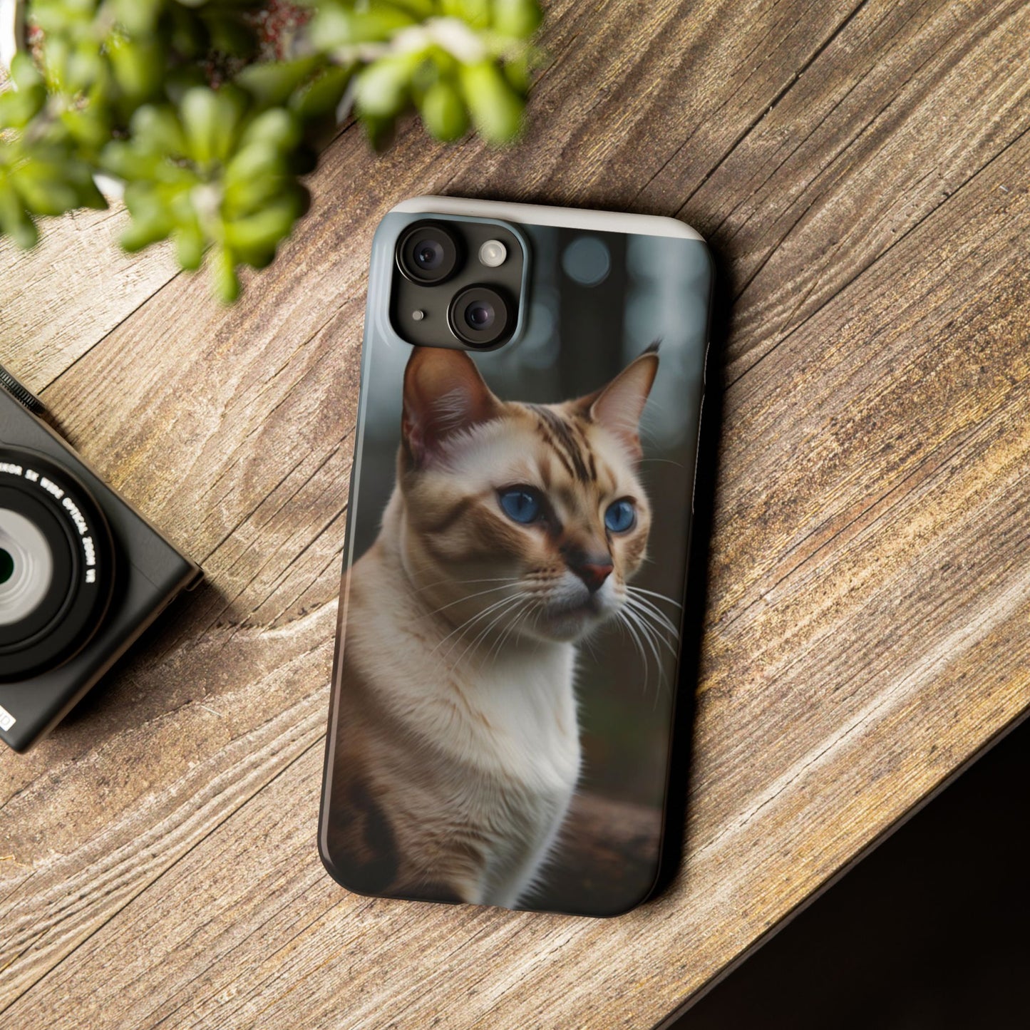 Slim Phone Case Iphone Back Cases Cute CAT AI Generated Design --- Slim Phone Case Cute CAT Ai Design IPhone Case --- Slim Phone Case for IPhone Cute CAT Character AI Design