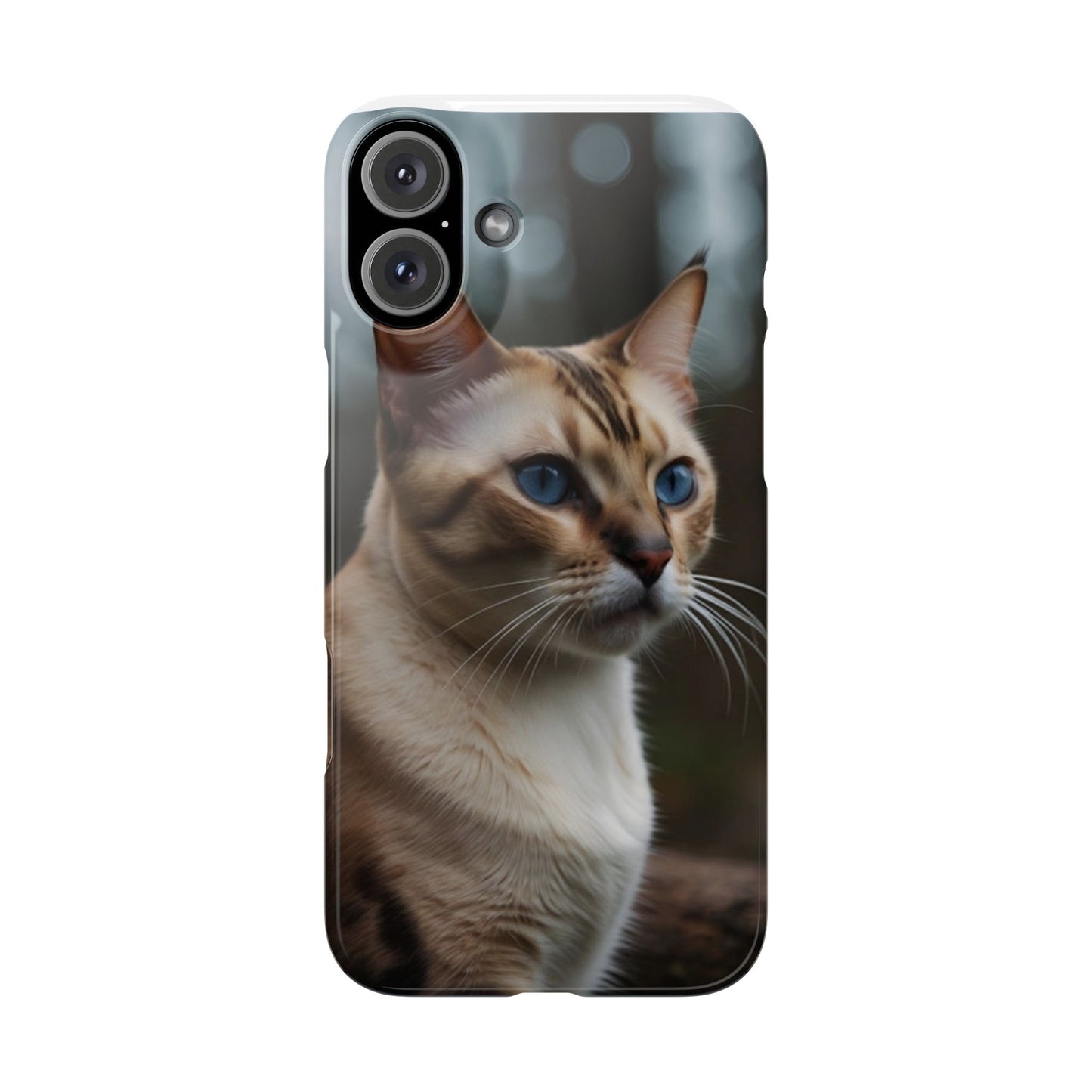Slim Phone Case Iphone Back Cases Cute CAT AI Generated Design --- Slim Phone Case Cute CAT Ai Design IPhone Case --- Slim Phone Case for IPhone Cute CAT Character AI Design