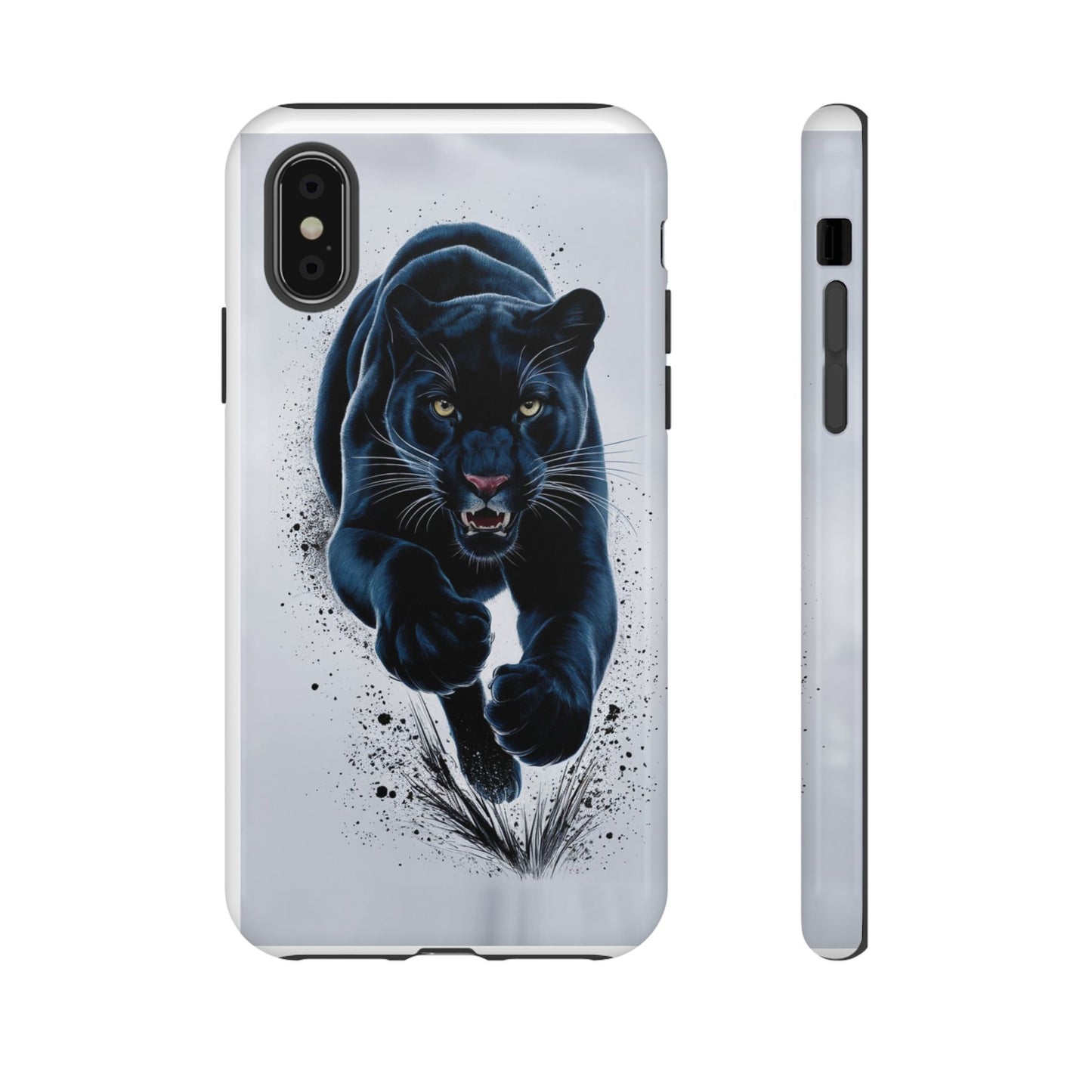 Tough Case for iPhone® – AI Black Panther Design: Bold Protection with Fierce Style, AI Black Panther Design