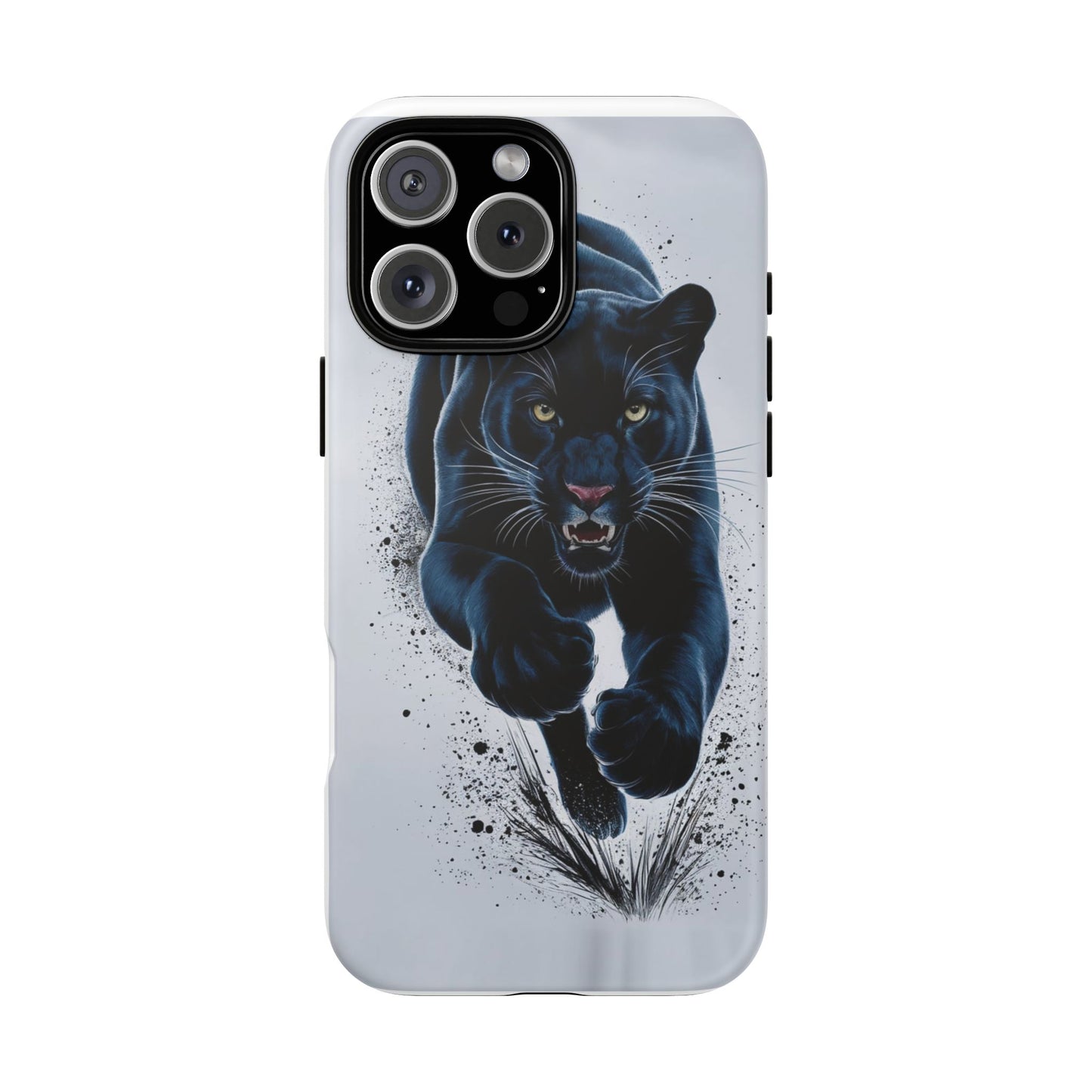 Tough Case for iPhone® – AI Black Panther Design: Bold Protection with Fierce Style, AI Black Panther Design
