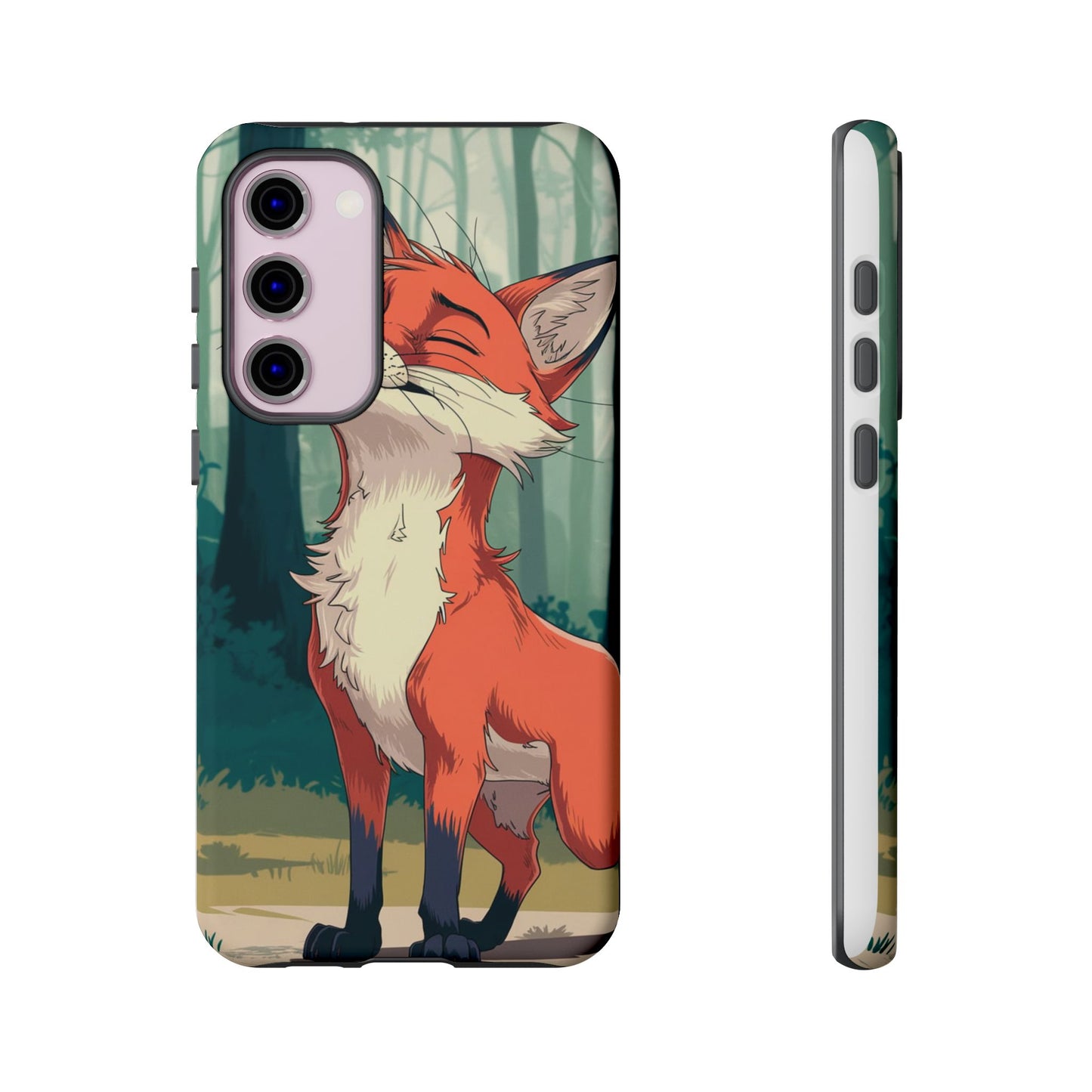 Fox Anime Tough Case – Premium Protection & Stunning Design for iPhone & Samsung, artistic anime fox print design case