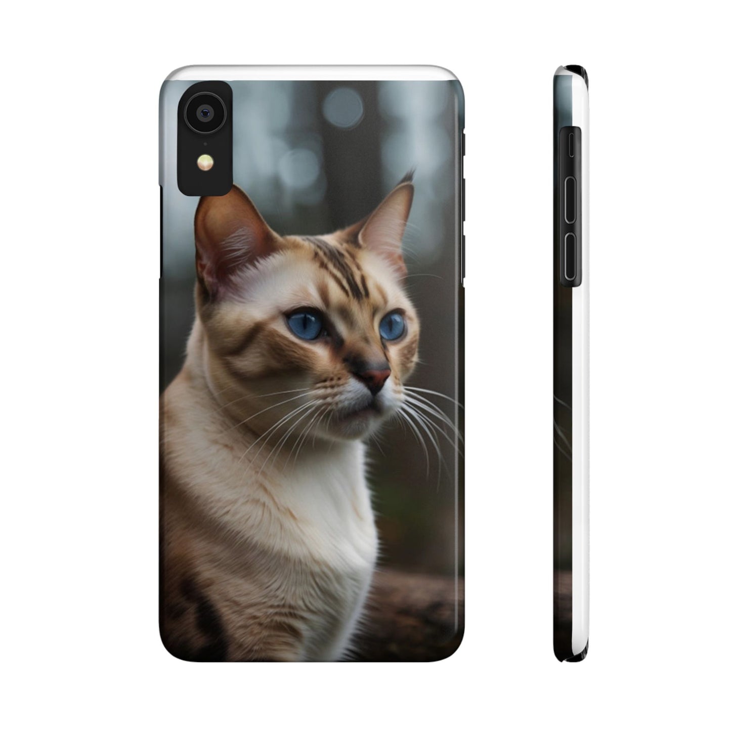 Slim Phone Case Iphone Back Cases Cute CAT AI Generated Design --- Slim Phone Case Cute CAT Ai Design IPhone Case --- Slim Phone Case for IPhone Cute CAT Character AI Design
