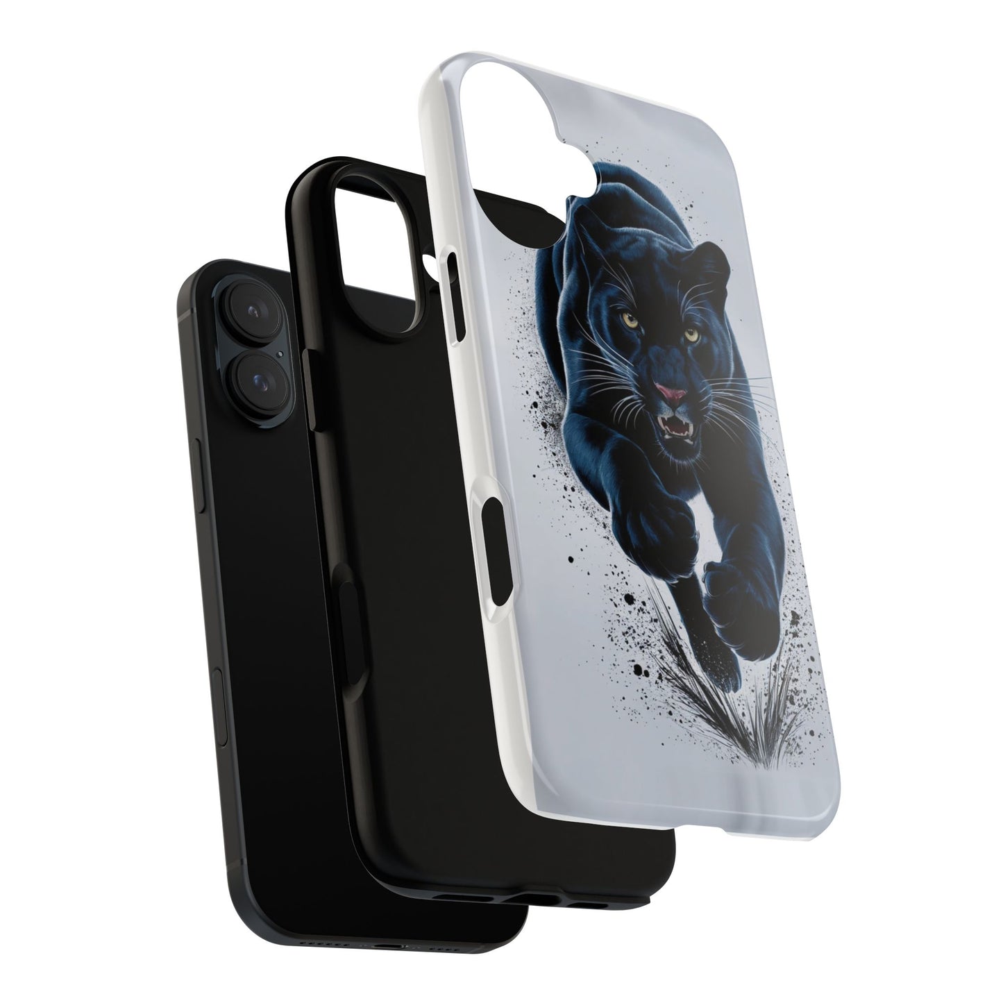 Tough Case for iPhone® – AI Black Panther Design: Bold Protection with Fierce Style, AI Black Panther Design