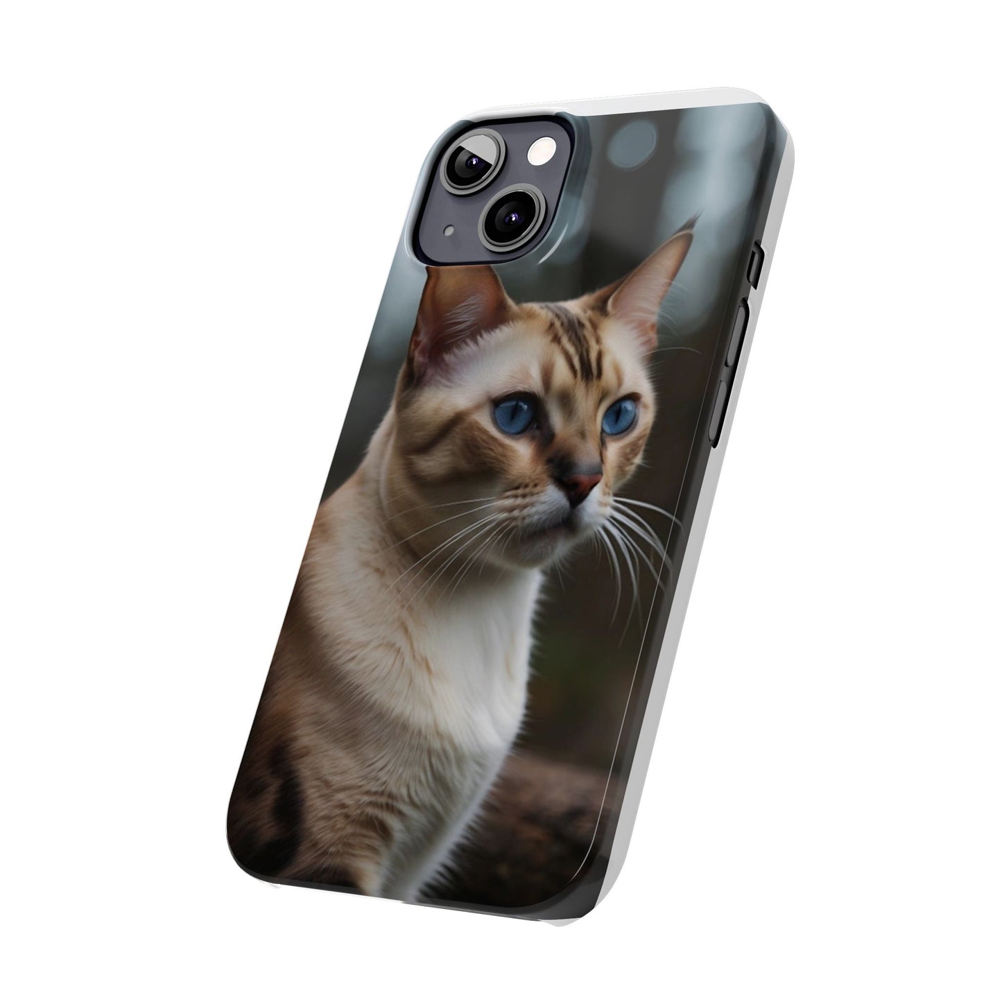 Slim Phone Case Iphone Back Cases Cute CAT AI Generated Design --- Slim Phone Case Cute CAT Ai Design IPhone Case --- Slim Phone Case for IPhone Cute CAT Character AI Design