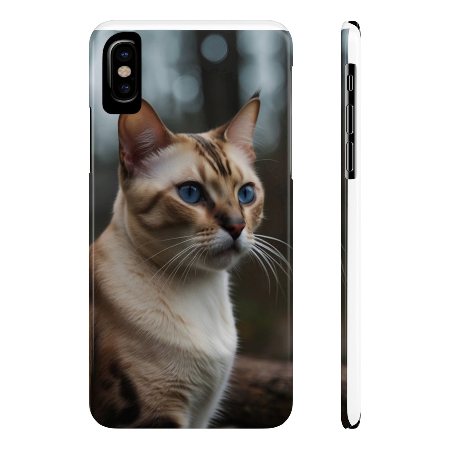 Slim Phone Case Iphone Back Cases Cute CAT AI Generated Design --- Slim Phone Case Cute CAT Ai Design IPhone Case --- Slim Phone Case for IPhone Cute CAT Character AI Design