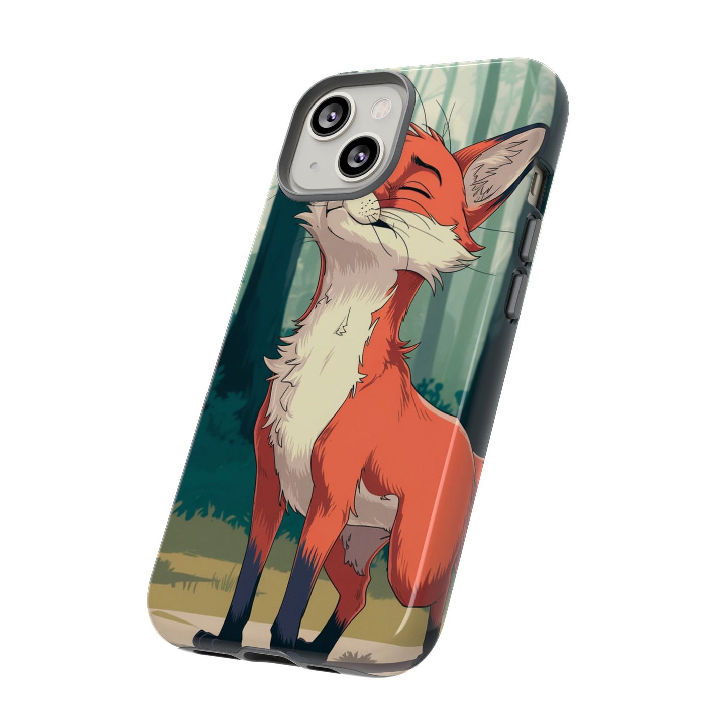 Fox Anime Tough Case – Premium Protection & Stunning Design for iPhone & Samsung, artistic anime fox print design case