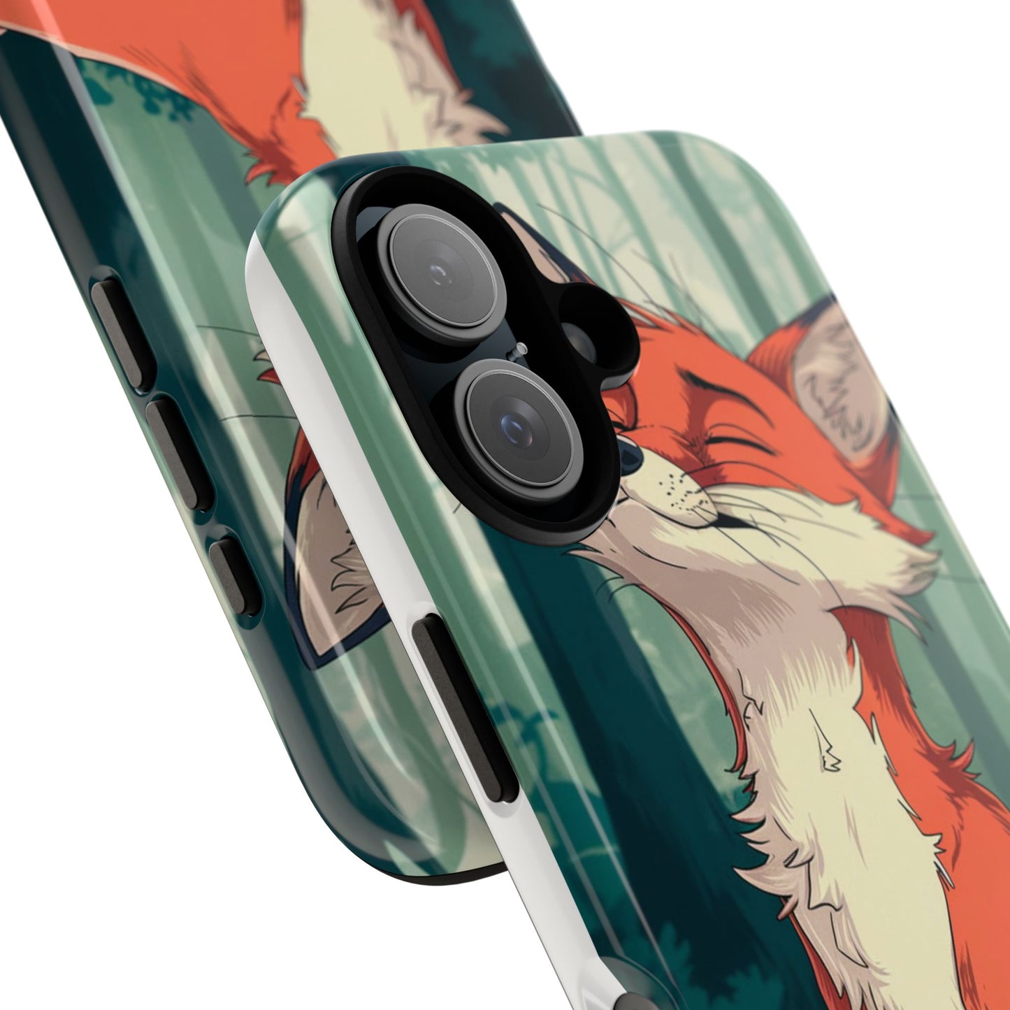 Fox Anime Tough Case – Premium Protection & Stunning Design for iPhone & Samsung, artistic anime fox print design case