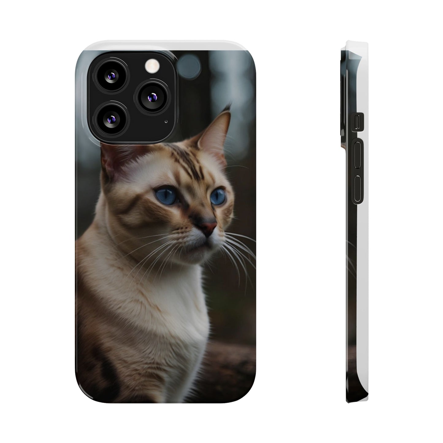 Slim Phone Case Iphone Back Cases Cute CAT AI Generated Design --- Slim Phone Case Cute CAT Ai Design IPhone Case --- Slim Phone Case for IPhone Cute CAT Character AI Design