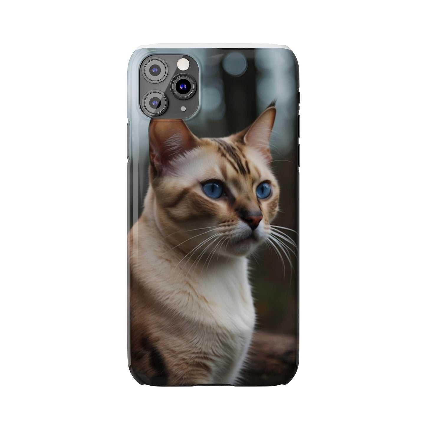 Slim Phone Case Iphone Back Cases Cute CAT AI Generated Design --- Slim Phone Case Cute CAT Ai Design IPhone Case --- Slim Phone Case for IPhone Cute CAT Character AI Design