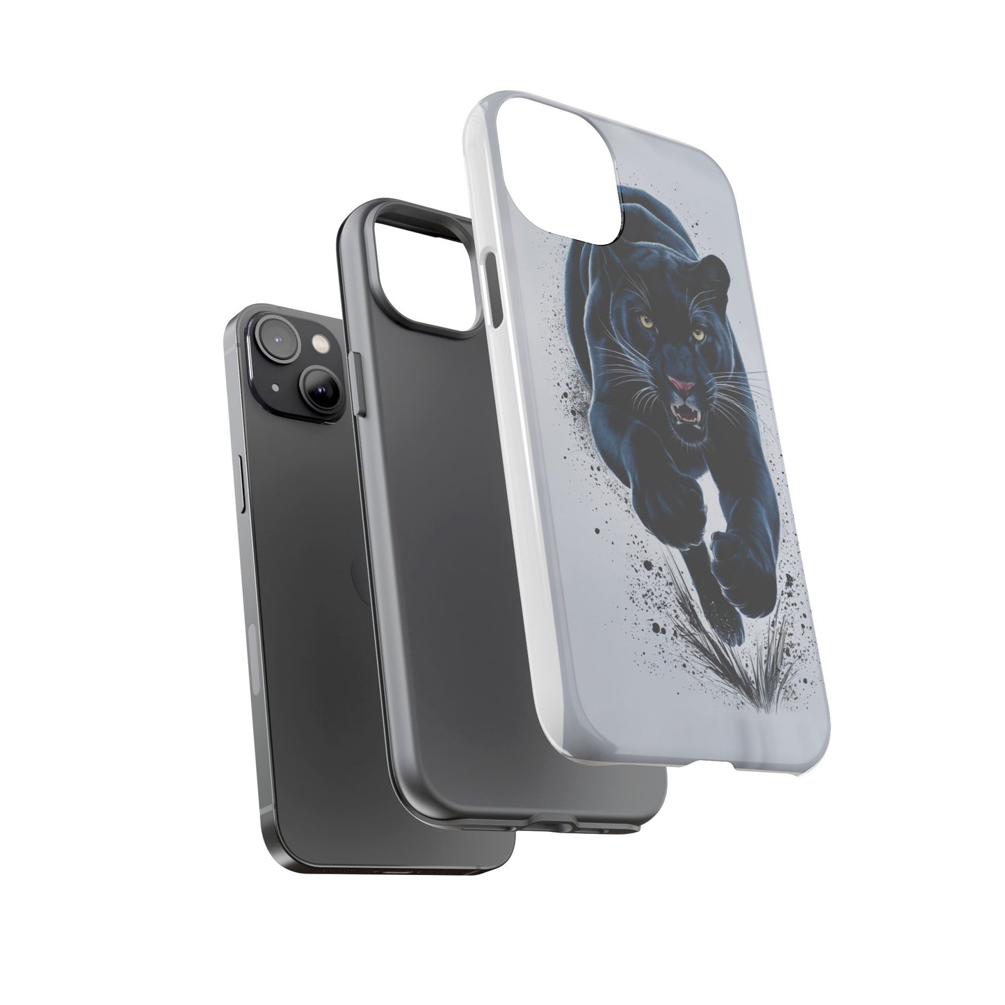 Tough Case for iPhone® – AI Black Panther Design: Bold Protection with Fierce Style, AI Black Panther Design
