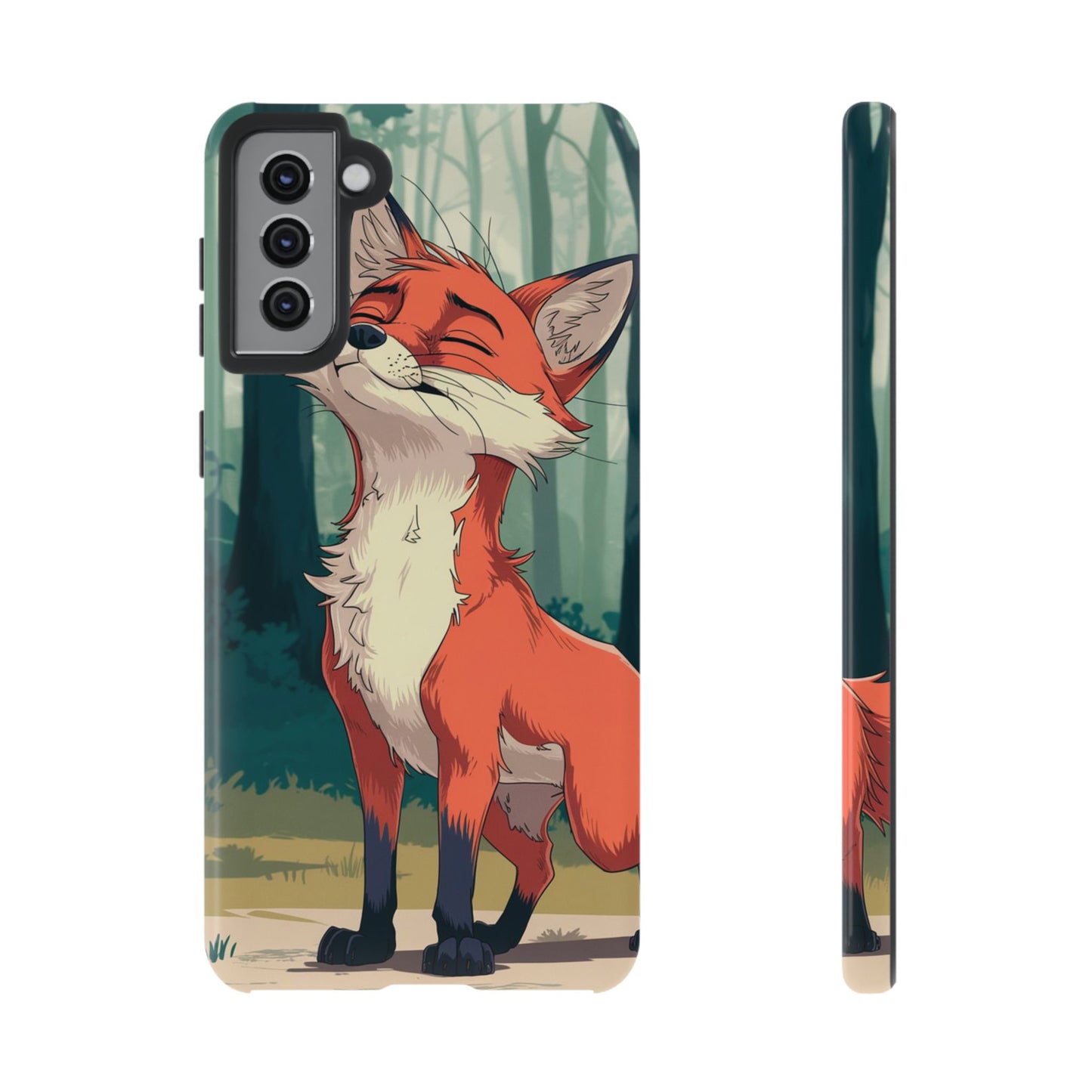 Fox Anime Tough Case – Premium Protection & Stunning Design for iPhone & Samsung, artistic anime fox print design case