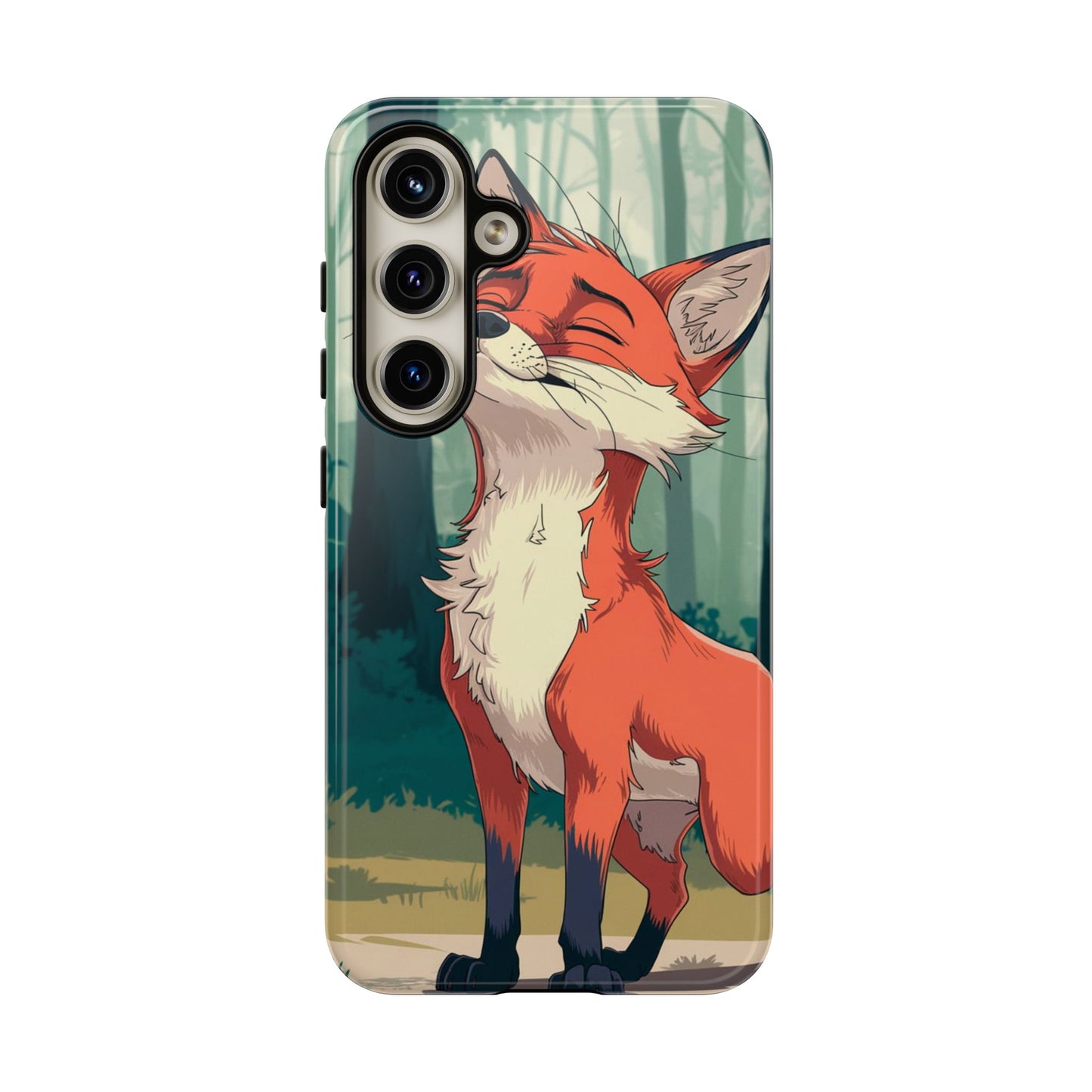 Fox Anime Tough Case – Premium Protection & Stunning Design for iPhone & Samsung, artistic anime fox print design case
