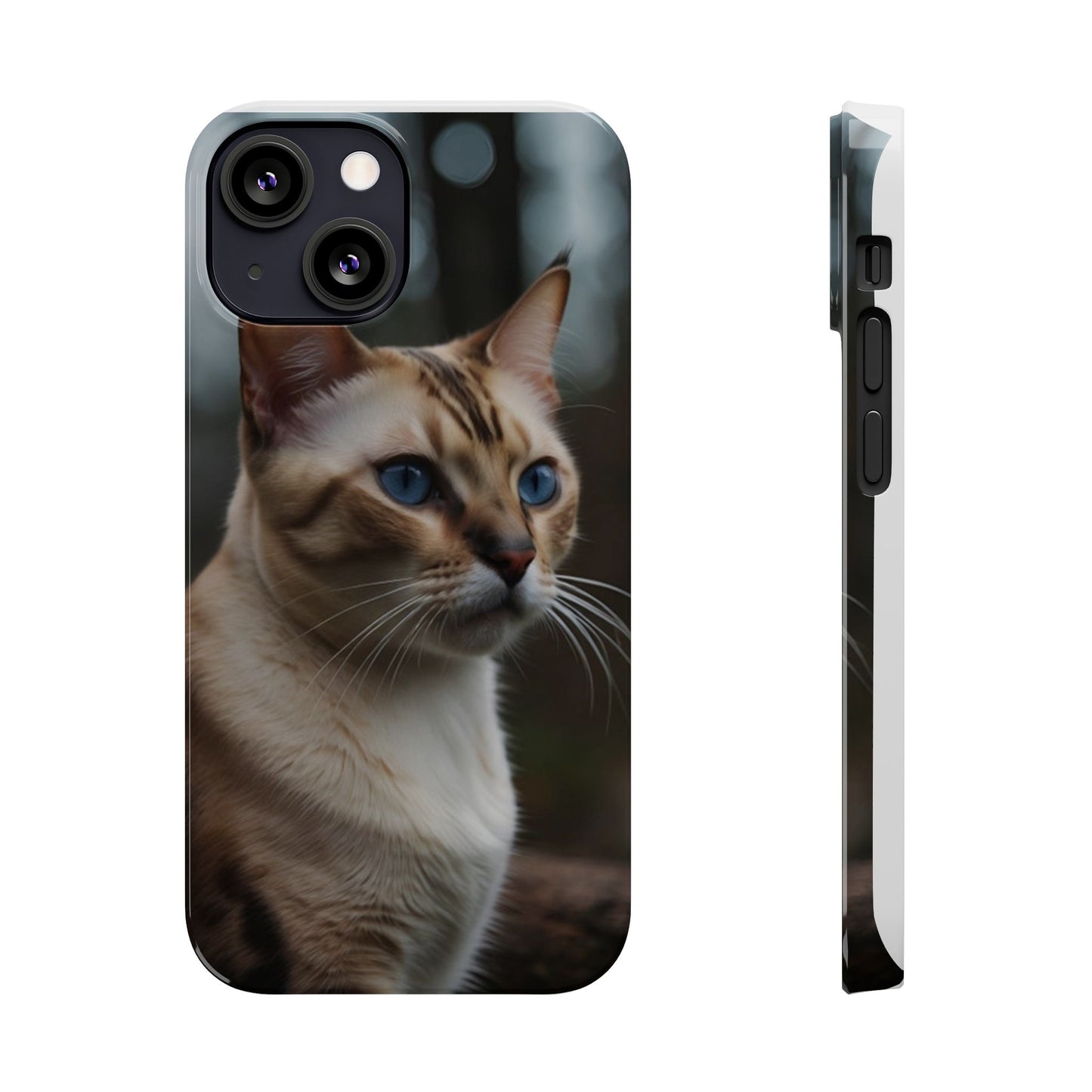 Slim Phone Case Iphone Back Cases Cute CAT AI Generated Design --- Slim Phone Case Cute CAT Ai Design IPhone Case --- Slim Phone Case for IPhone Cute CAT Character AI Design
