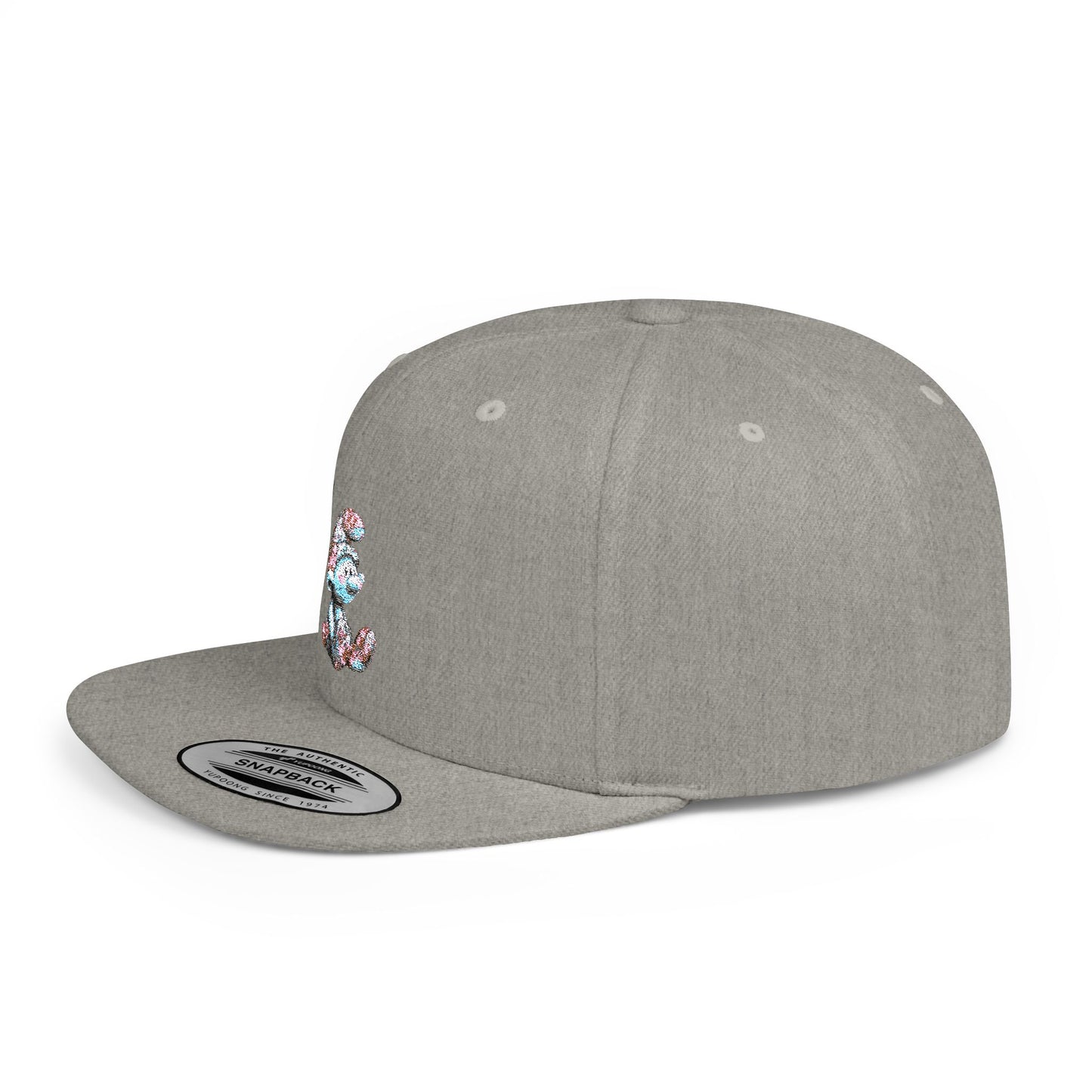 Flat Bill Snapback with AI Cartoon Design – Bold Style Meets Modern Creativity
