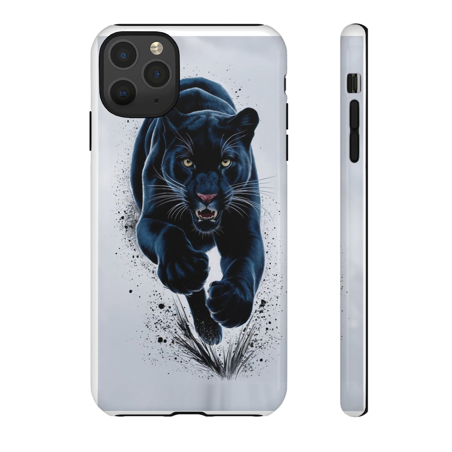 Tough Case for iPhone® – AI Black Panther Design: Bold Protection with Fierce Style, AI Black Panther Design