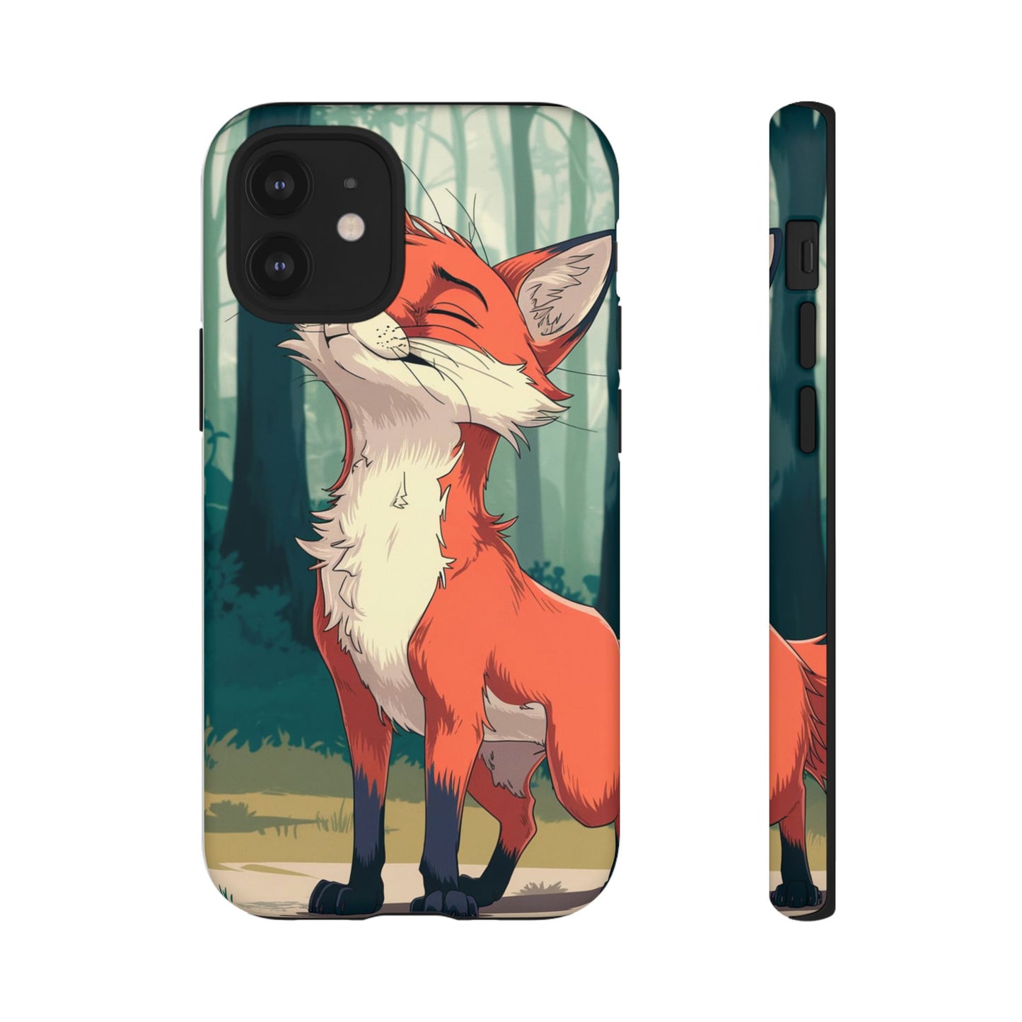 Fox Anime Tough Case – Premium Protection & Stunning Design for iPhone & Samsung, artistic anime fox print design case