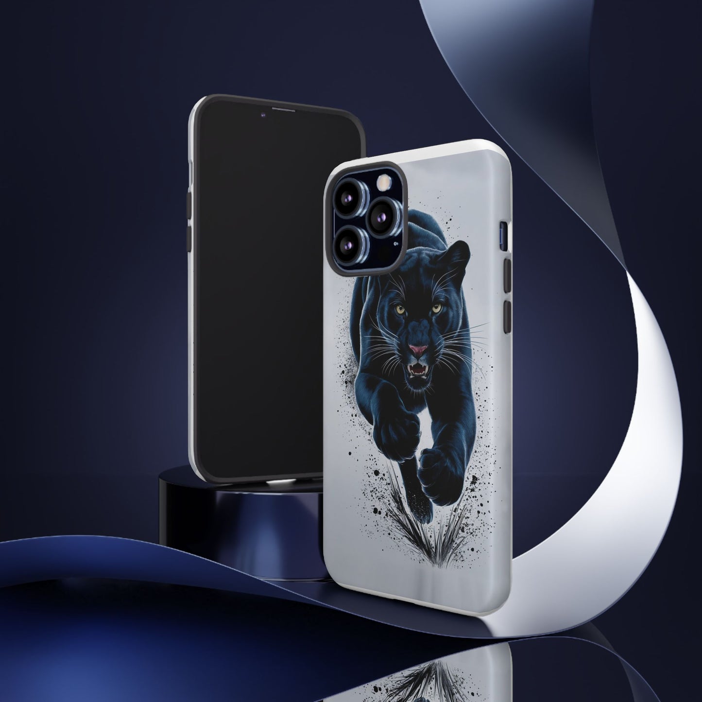 Tough Case for iPhone® – AI Black Panther Design: Bold Protection with Fierce Style, AI Black Panther Design
