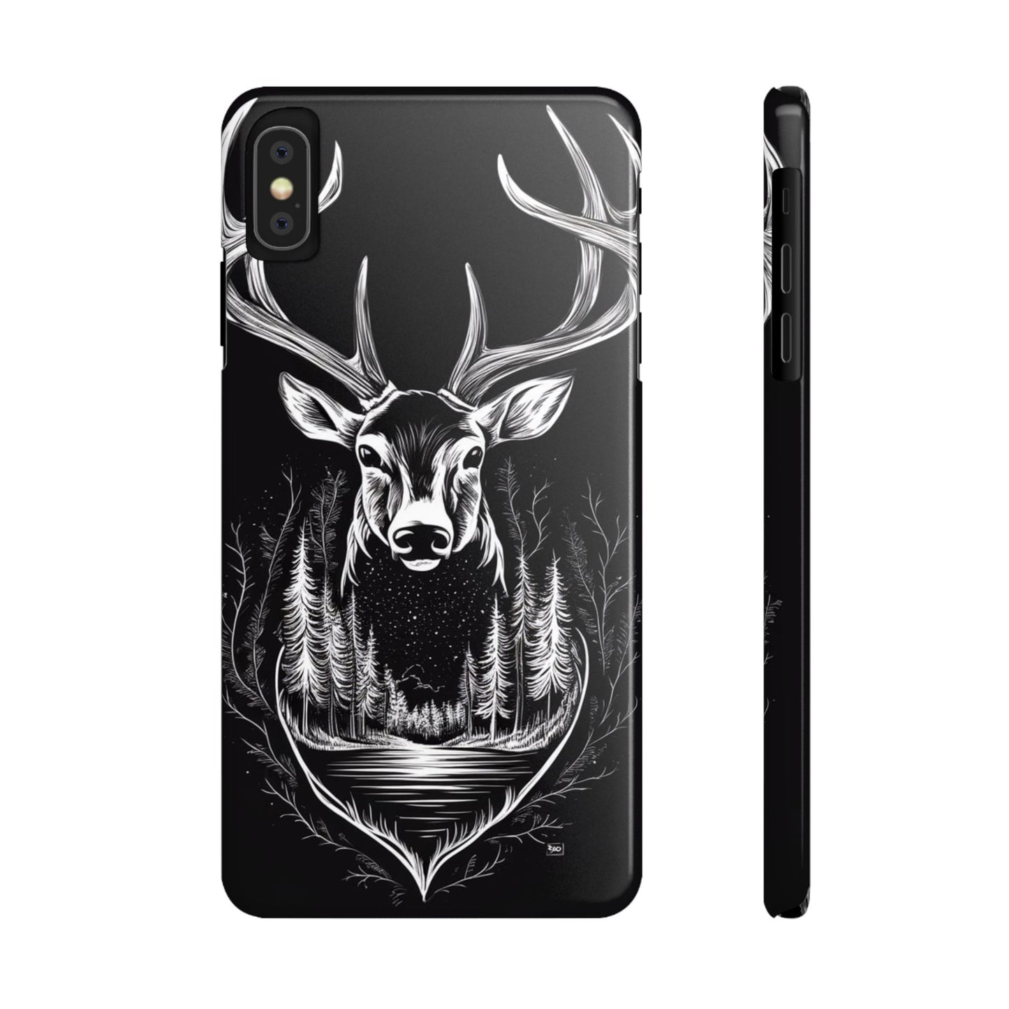Stylish Slim iPhone Case – AI-Generated Swamp Deer Design, wildlife-themed phone cases for iPhone, wildlife enthusiast phone cases for iPhone