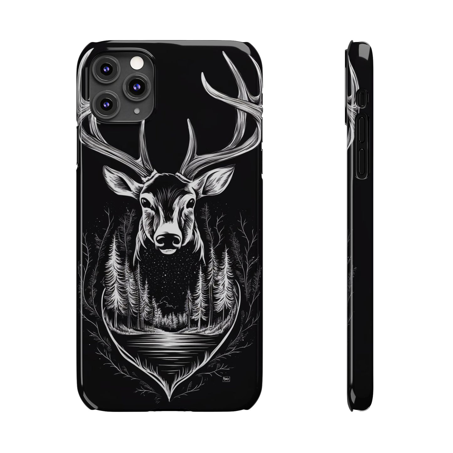Stylish Slim iPhone Case – AI-Generated Swamp Deer Design, wildlife-themed phone cases for iPhone, wildlife enthusiast phone cases for iPhone