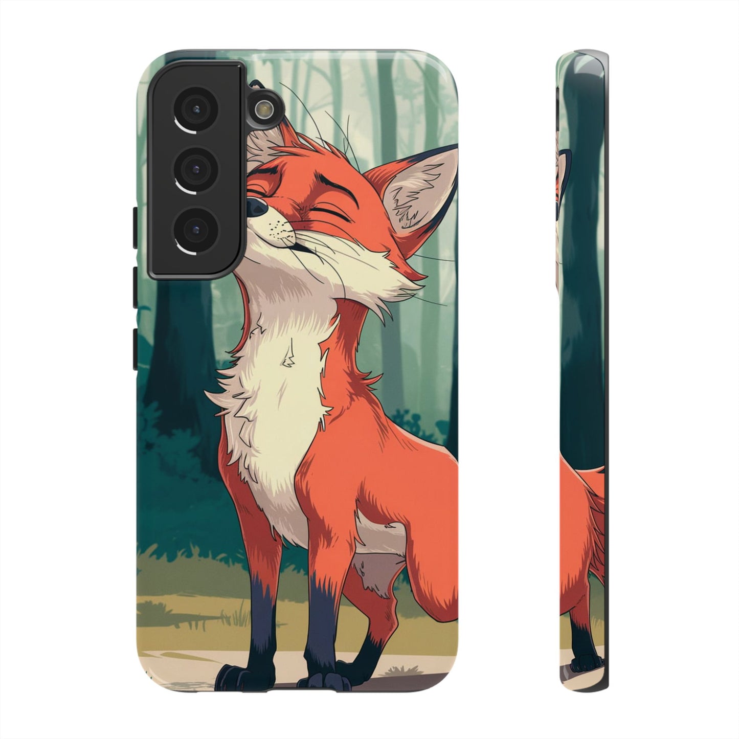 Fox Anime Tough Case – Premium Protection & Stunning Design for iPhone & Samsung, artistic anime fox print design case