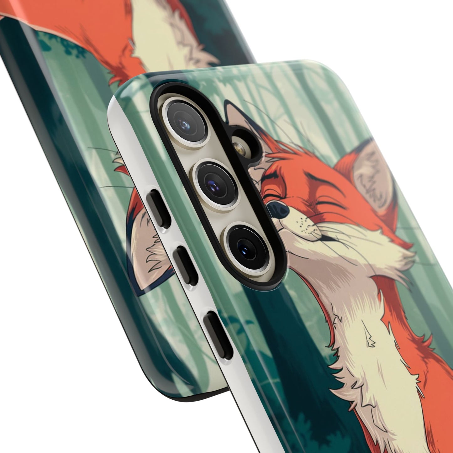 Fox Anime Tough Case – Premium Protection & Stunning Design for iPhone & Samsung, artistic anime fox print design case
