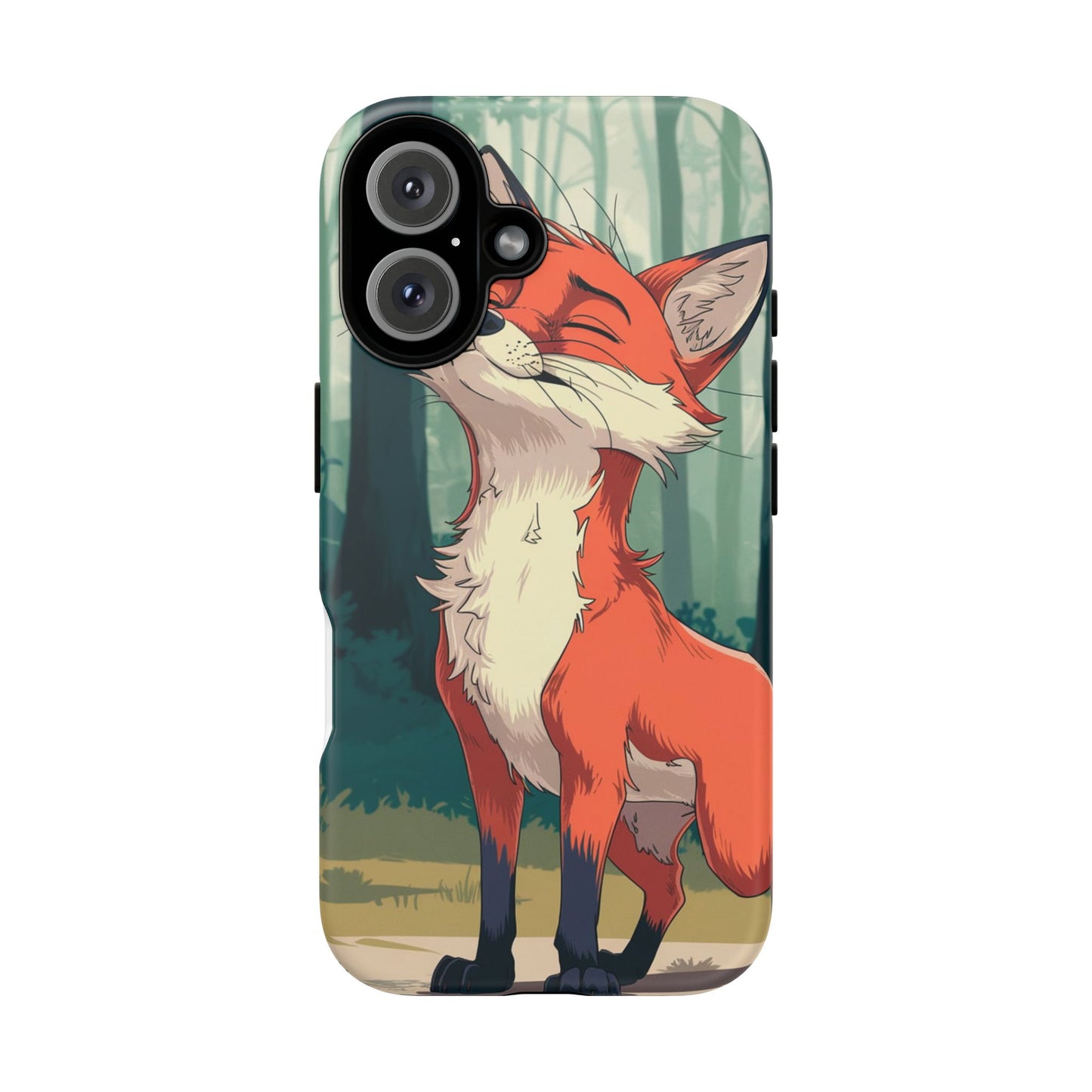 Fox Anime Tough Case – Premium Protection & Stunning Design for iPhone & Samsung, artistic anime fox print design case