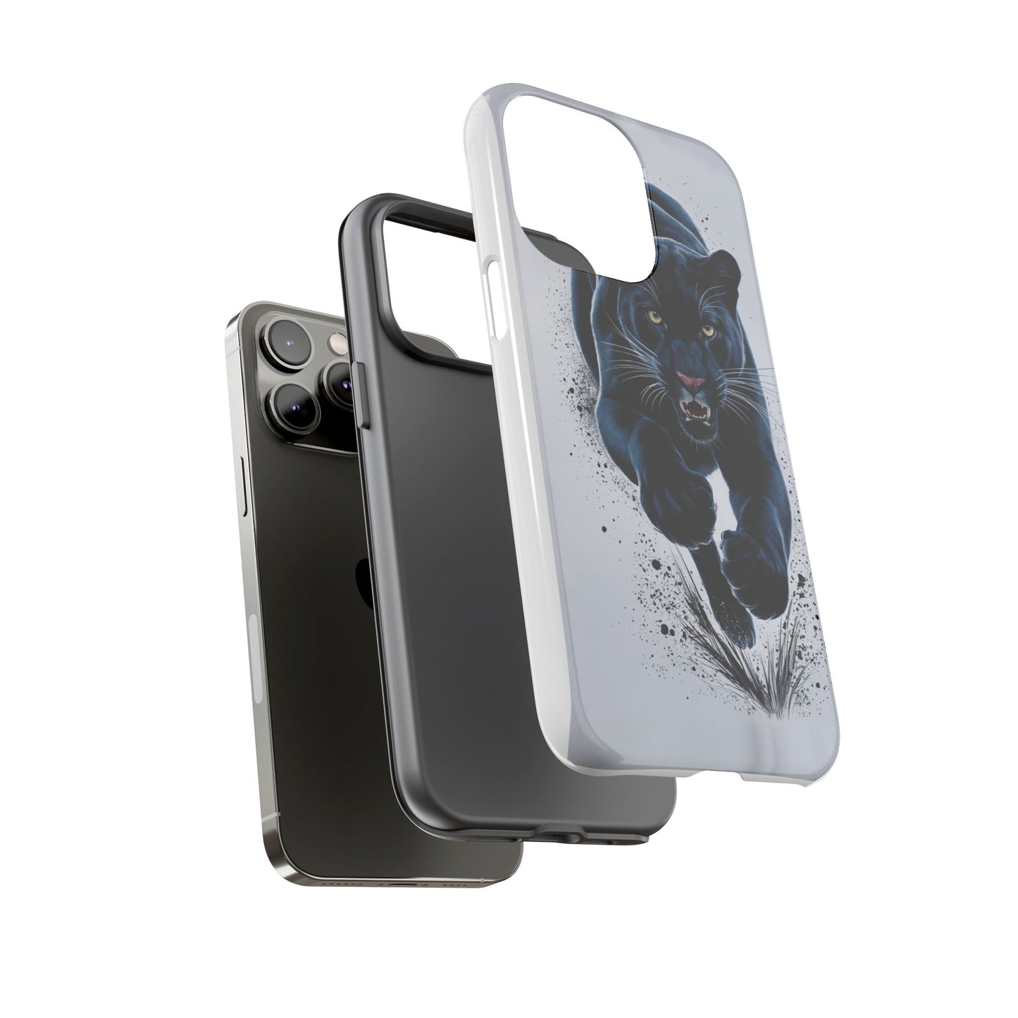 Tough Case for iPhone® – AI Black Panther Design: Bold Protection with Fierce Style, AI Black Panther Design